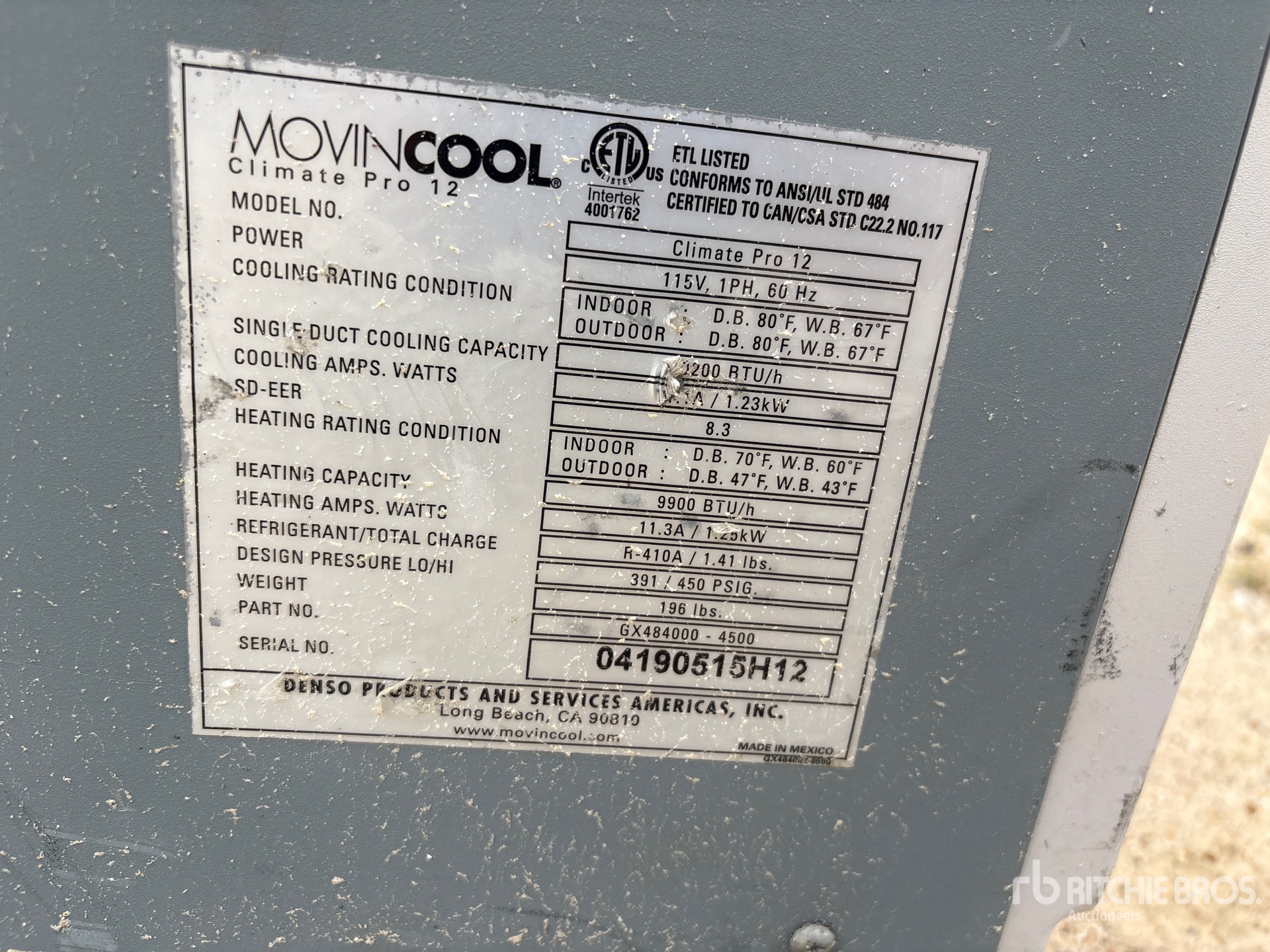 General Appearance with Numéro de série/Numéro d'identification du véhicule automobile