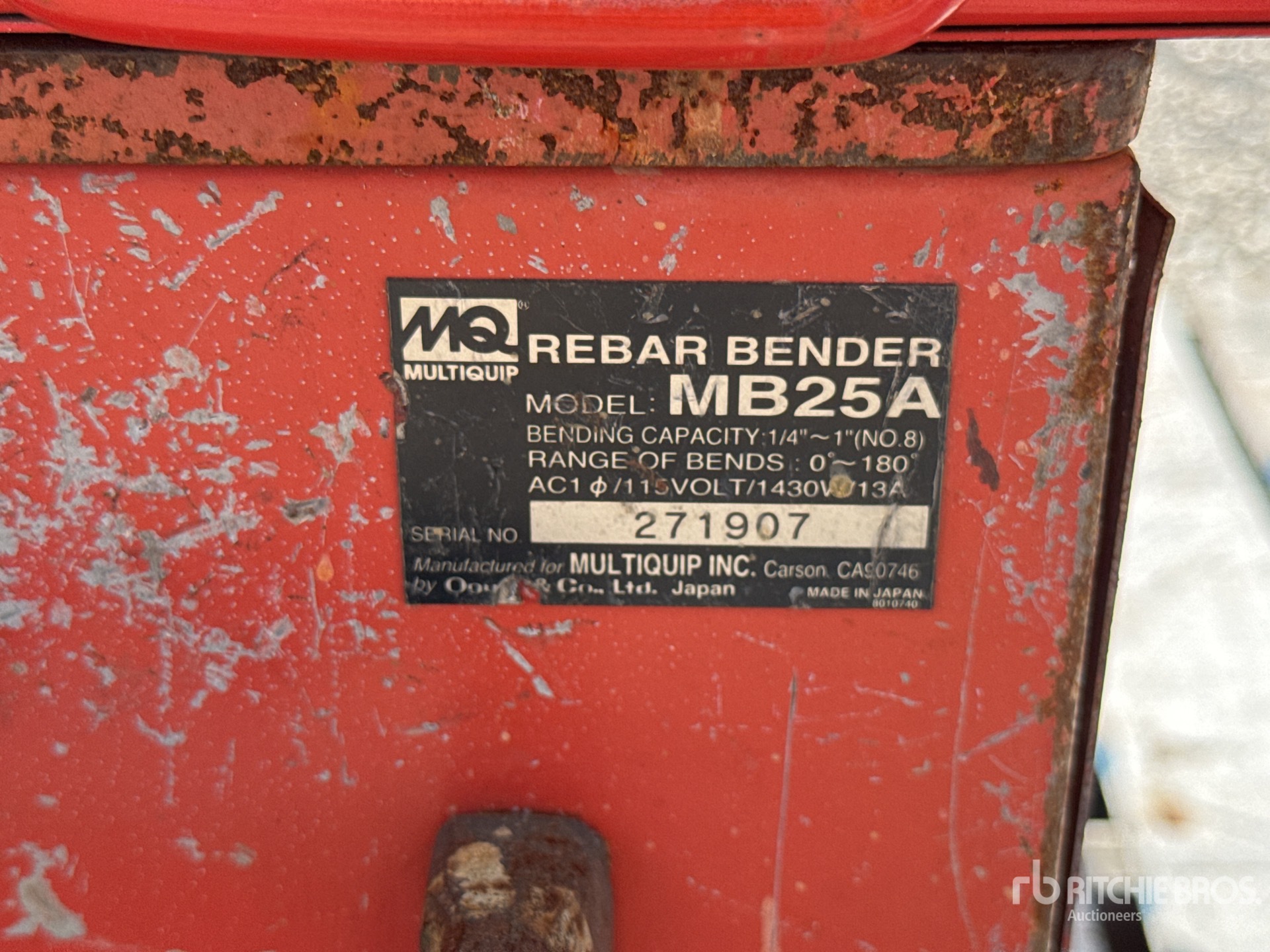 General Appearance with N.º de serie/VIN