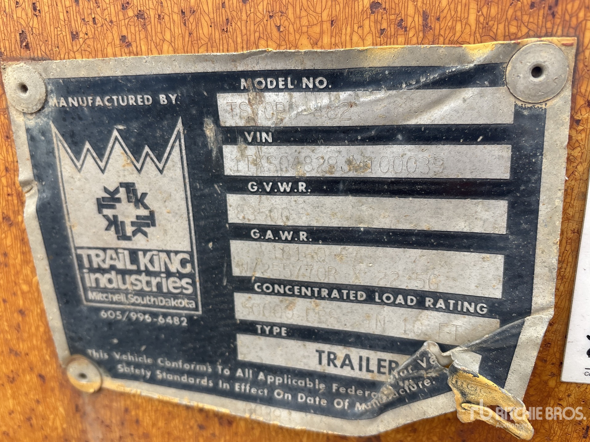 General Appearance with Numéro de série/Numéro d'identification du véhicule automobile