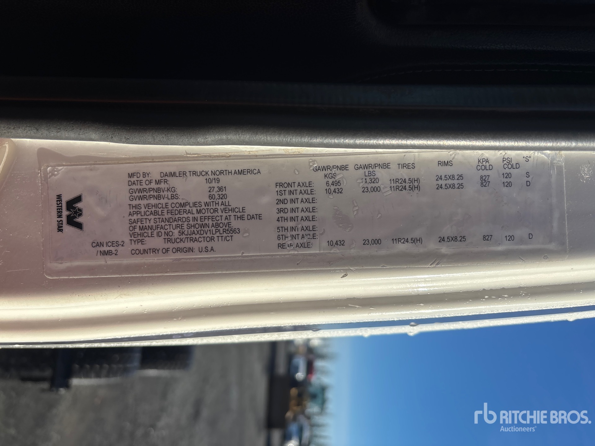 General Appearance with N.º de serie/VIN