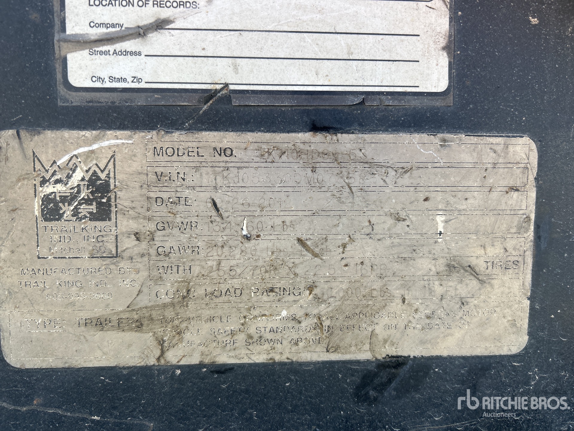 General Appearance with N.º de serie/VIN