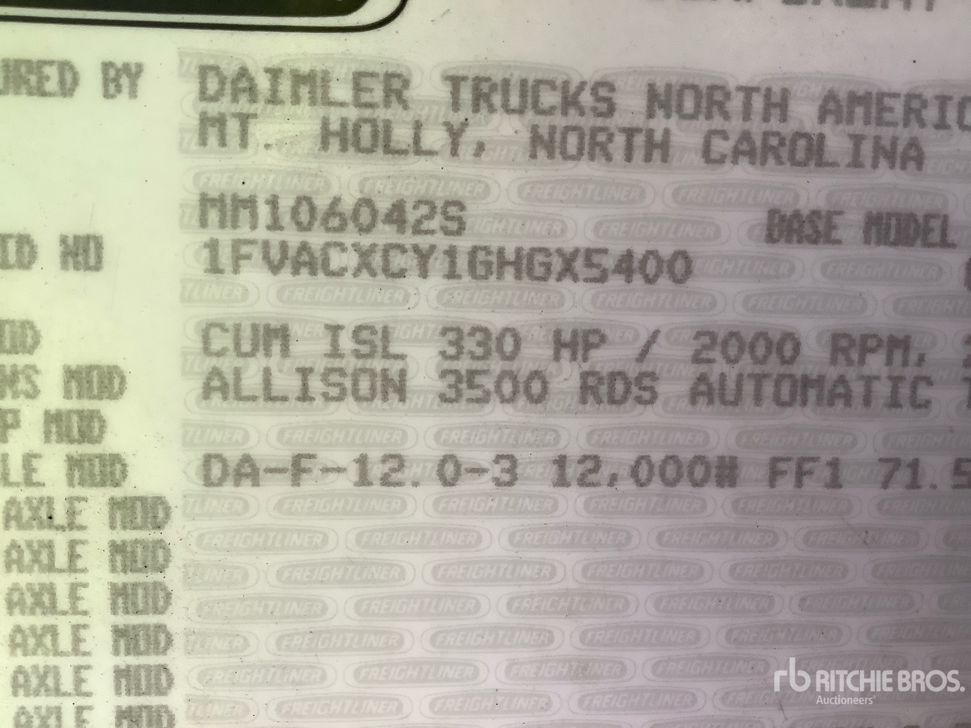 General Appearance with Second Serial Number/VIN Photo