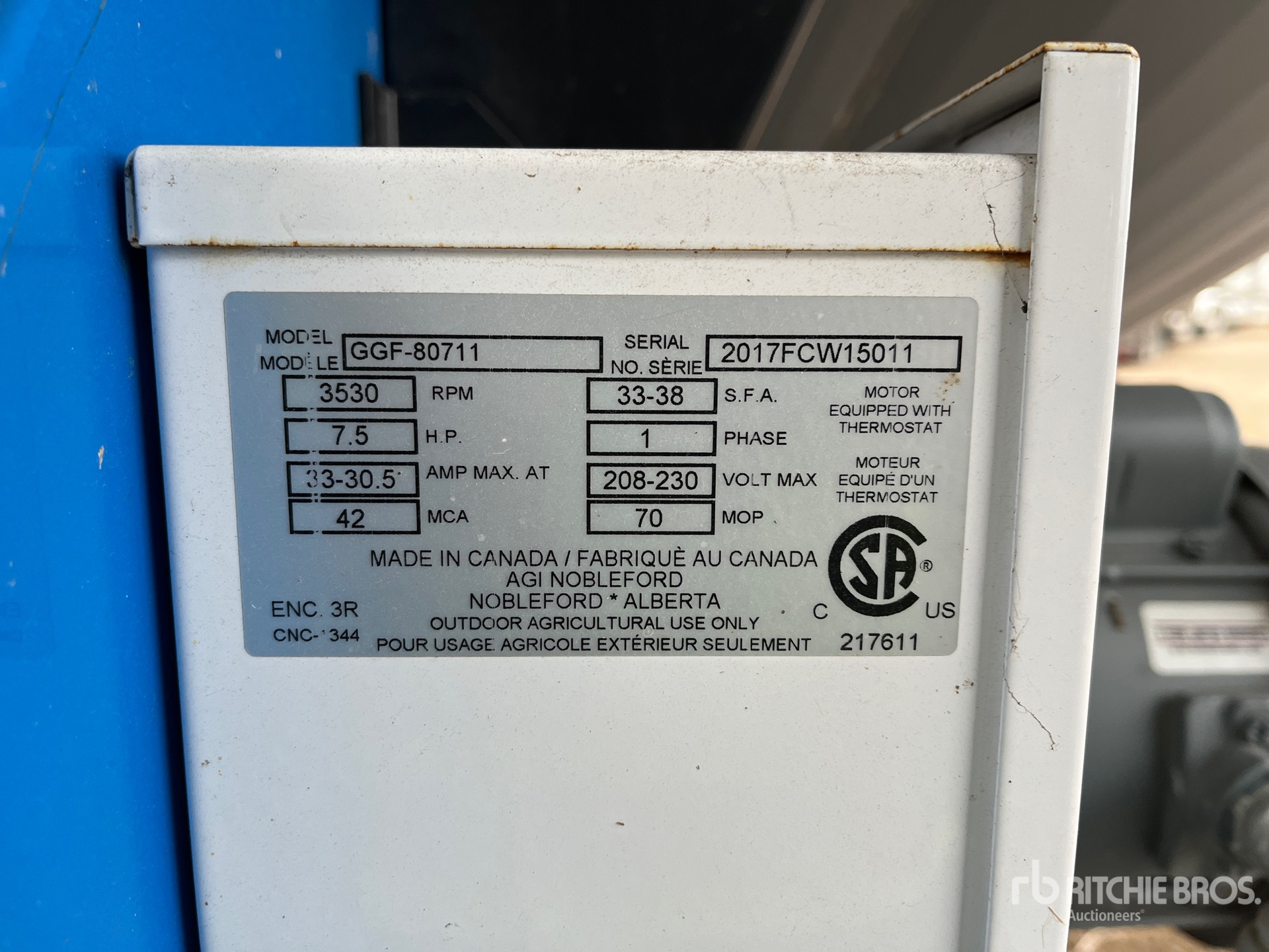 General Appearance with N.º de serie/VIN