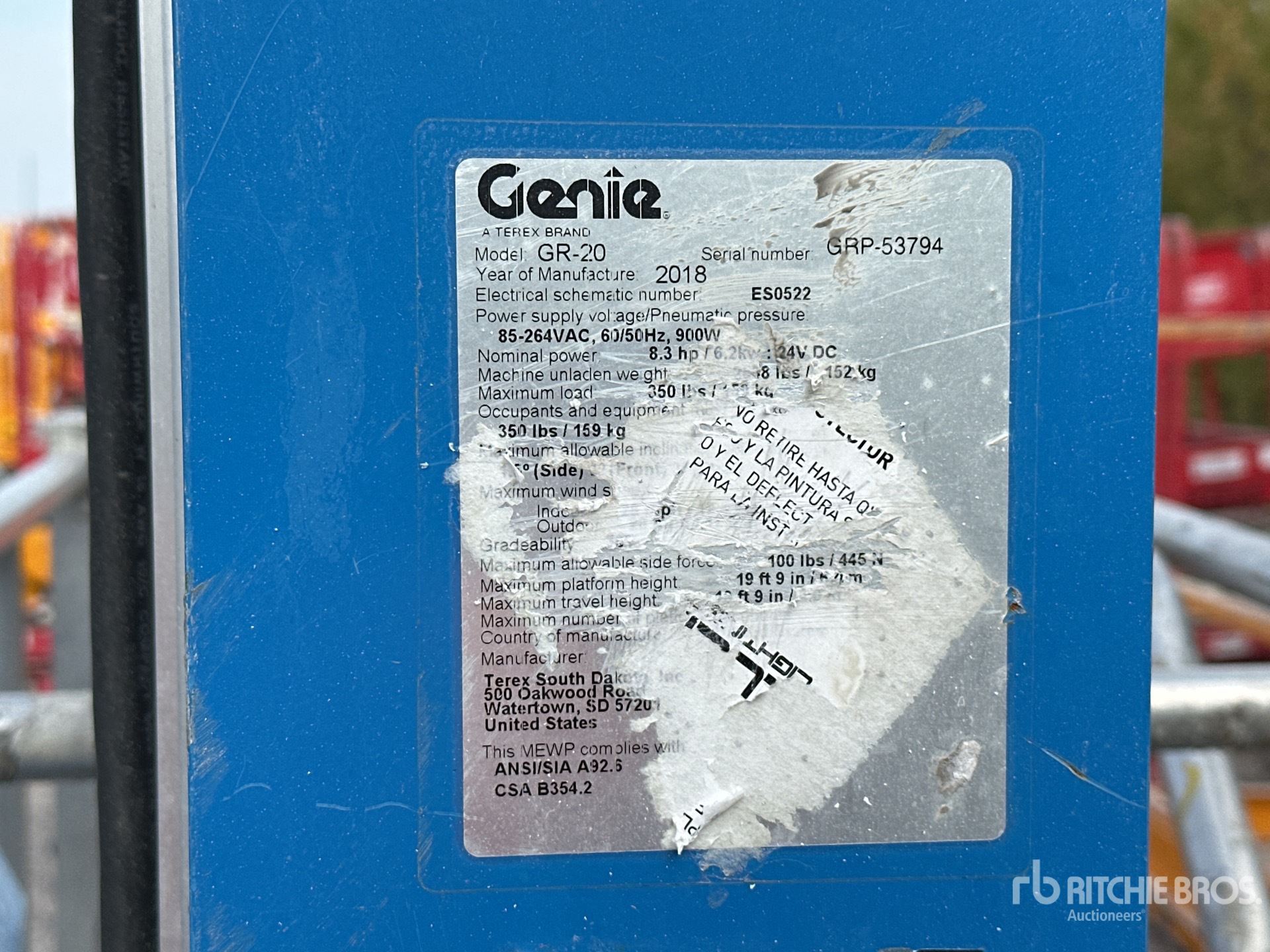 General Appearance with N.º de serie/VIN