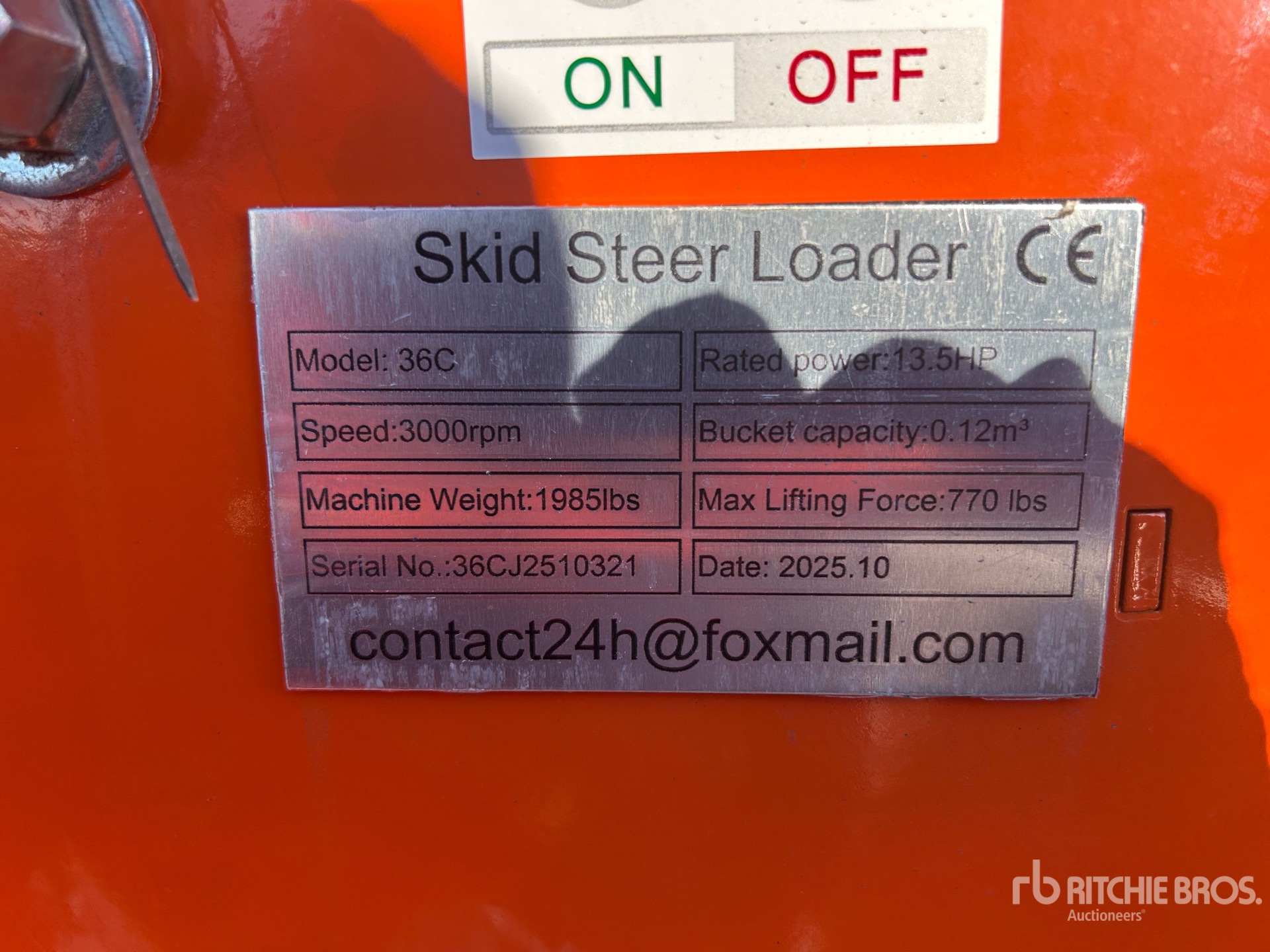 General Appearance with N.º de serie/VIN