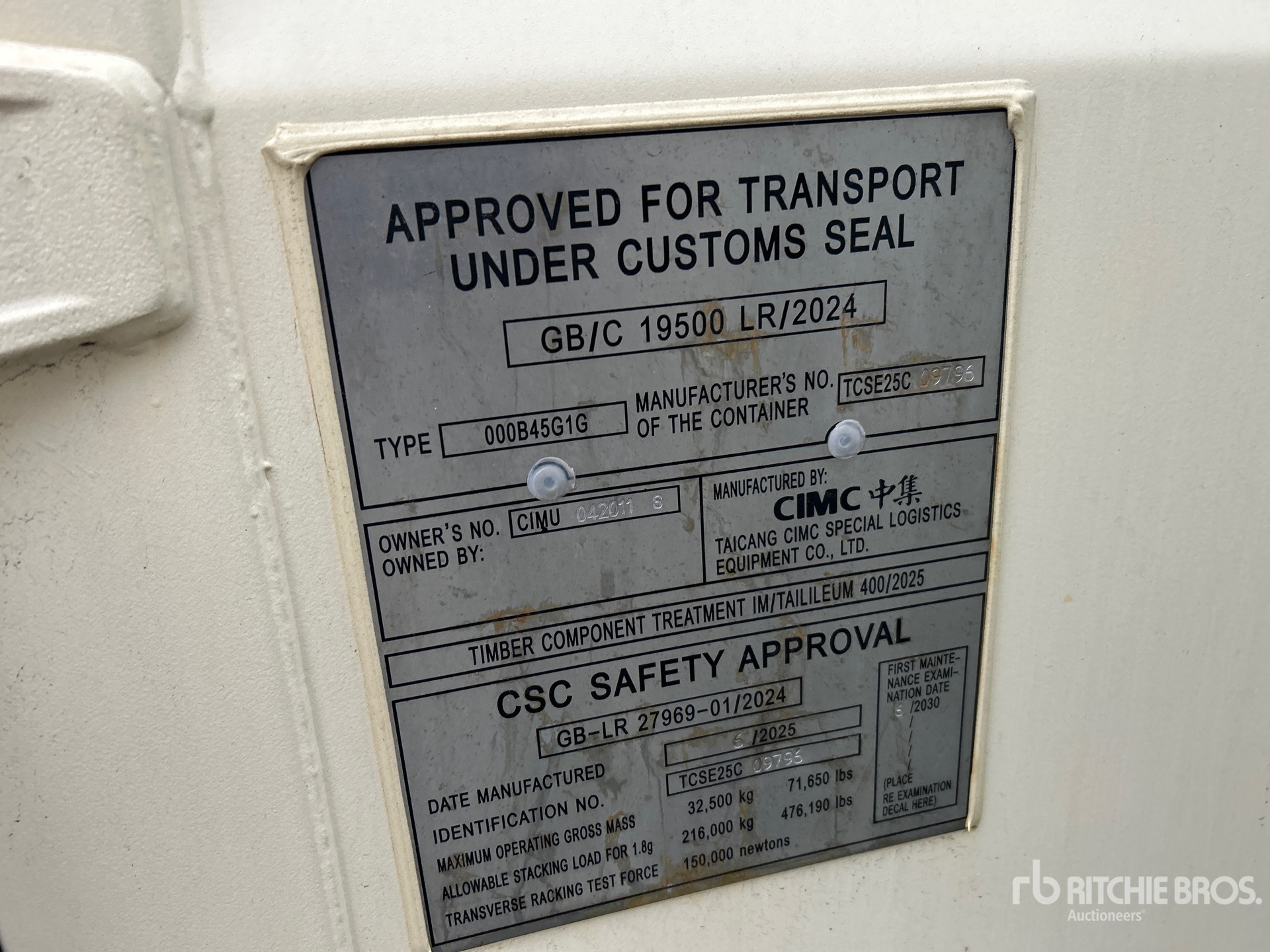 General Appearance with Seriennummer / FIN