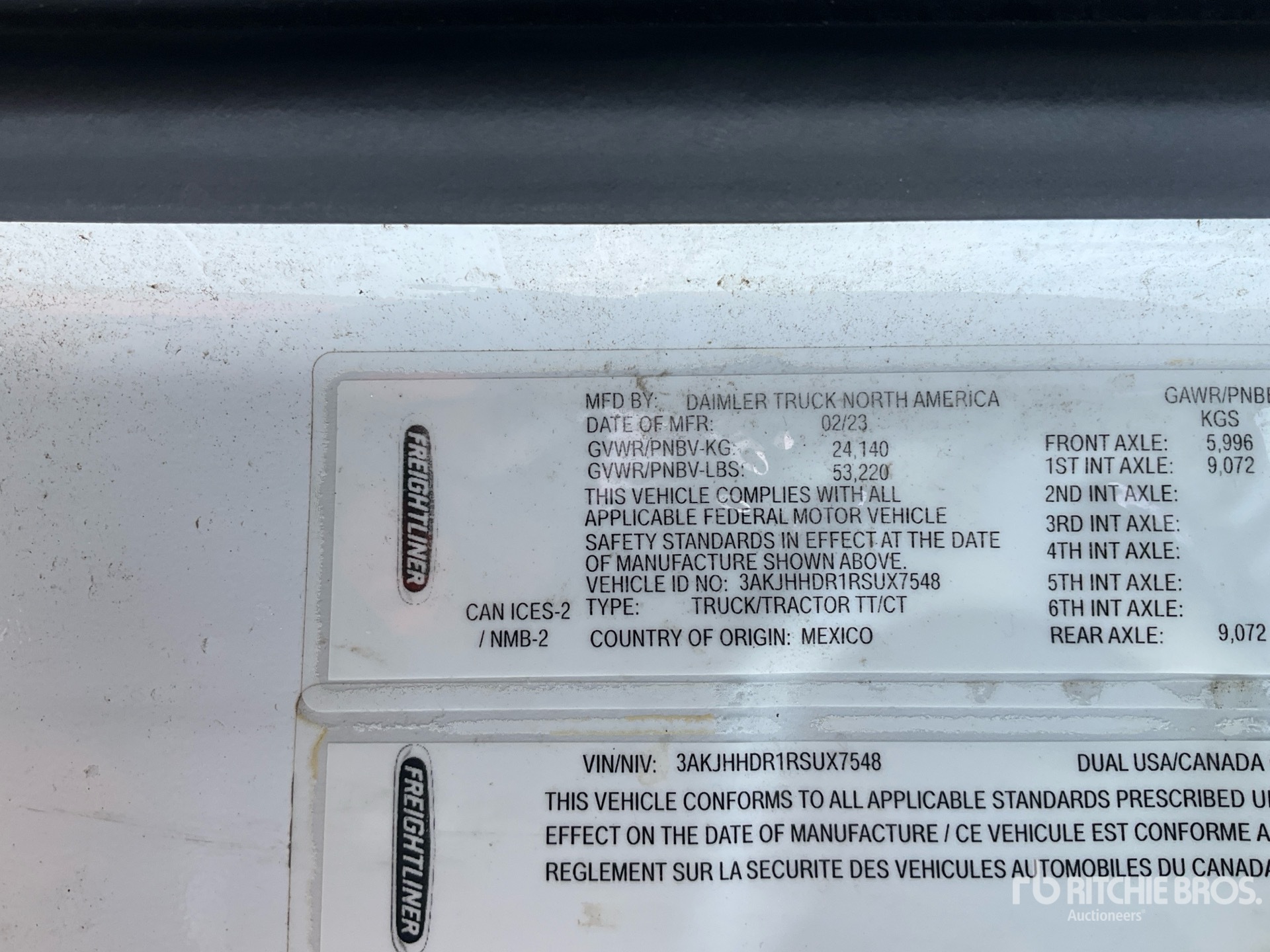 General Appearance with Numéro de série/Numéro d'identification du véhicule automobile