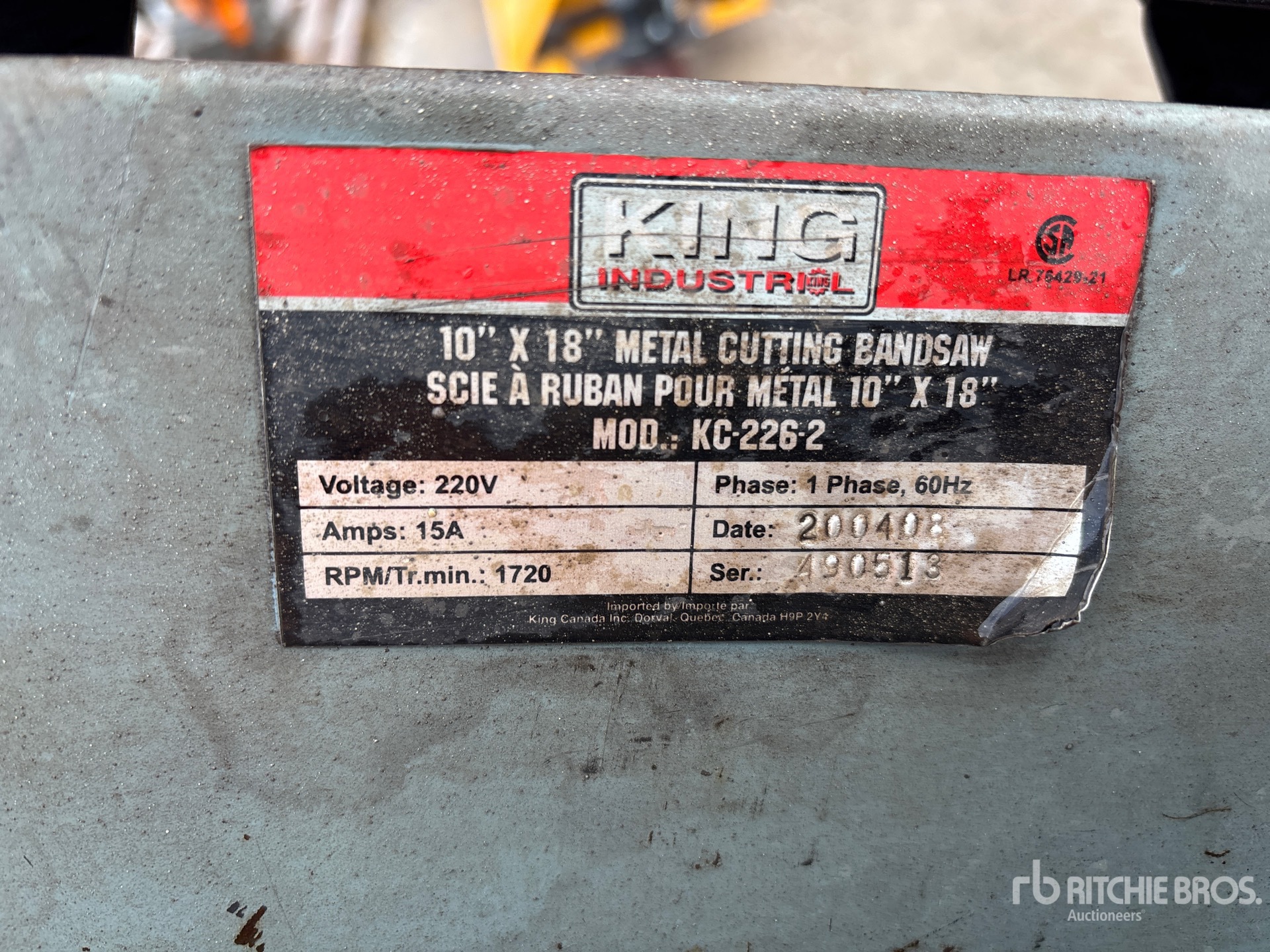 General Appearance with N.º de serie/VIN