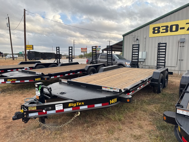 2024 Big Tex 14EH-18D3A-KRBK T/A 1 Car Open Car Carrier Trailer