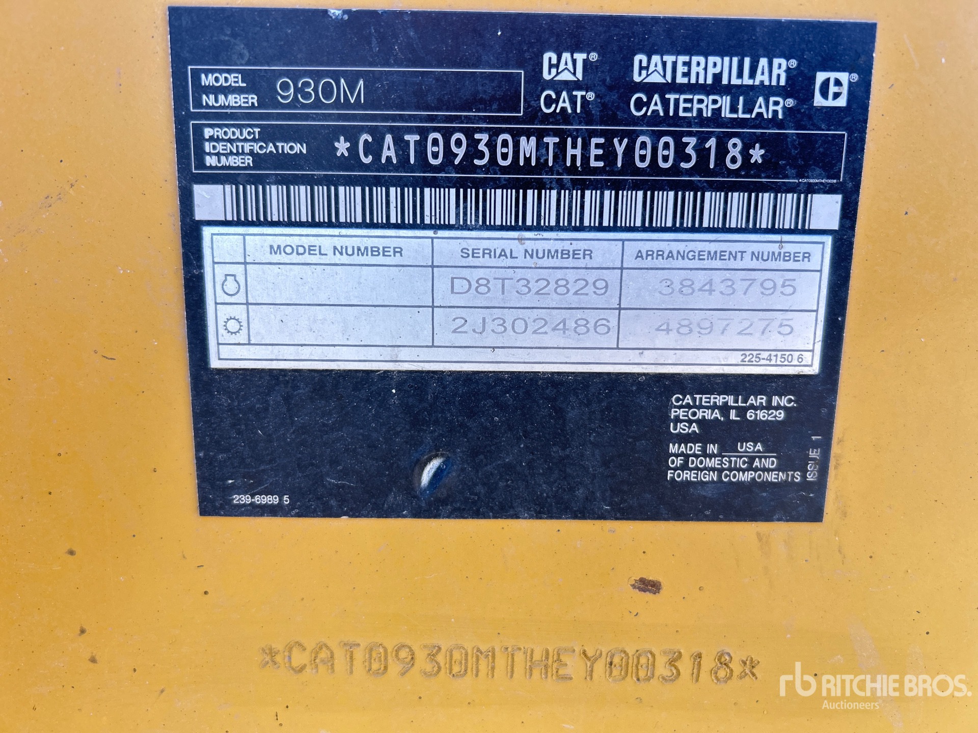 General Appearance with N.º de serie/VIN