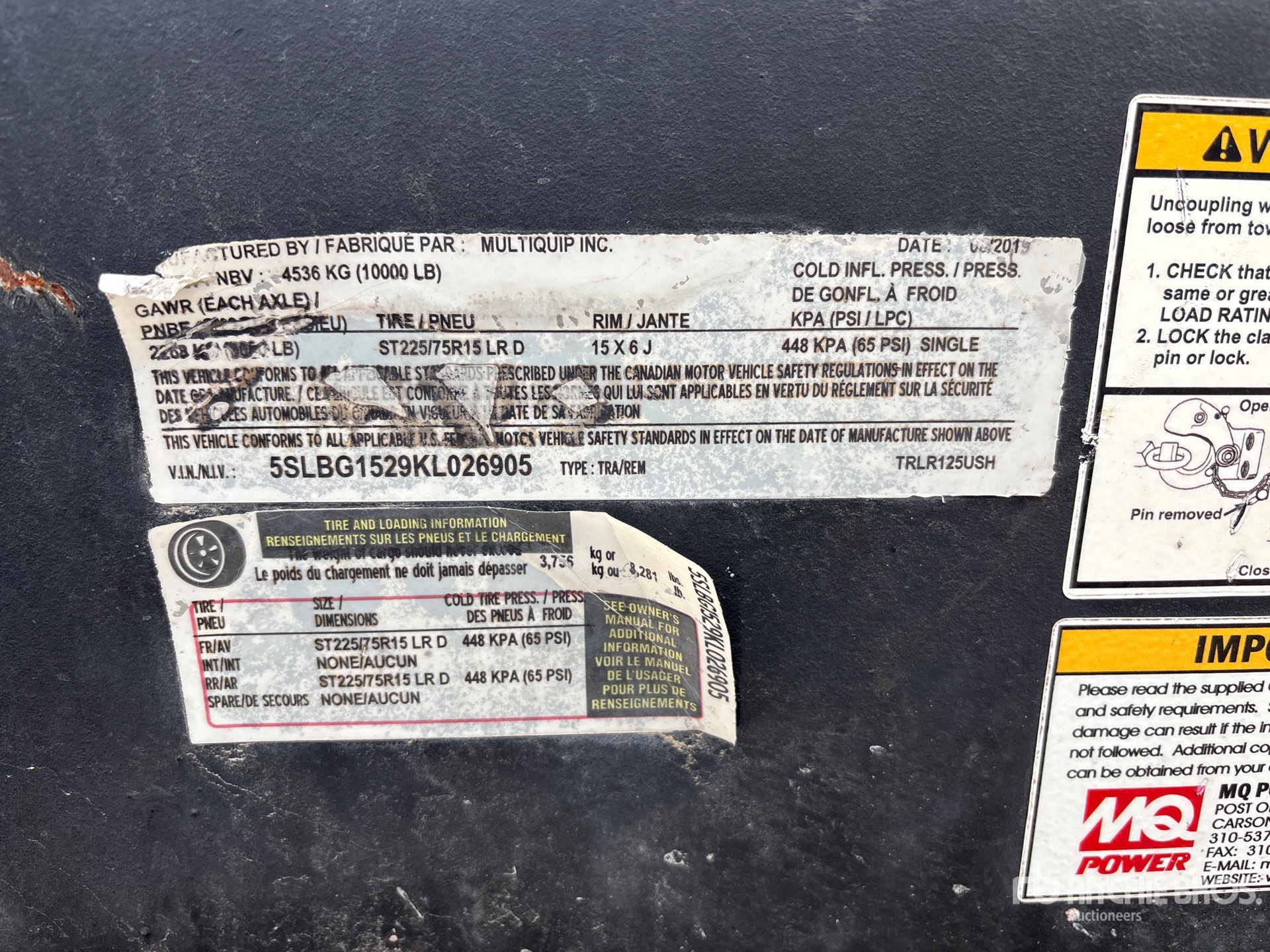 General Appearance with Numer seryjny/numer identyfikacyjny pojazdu