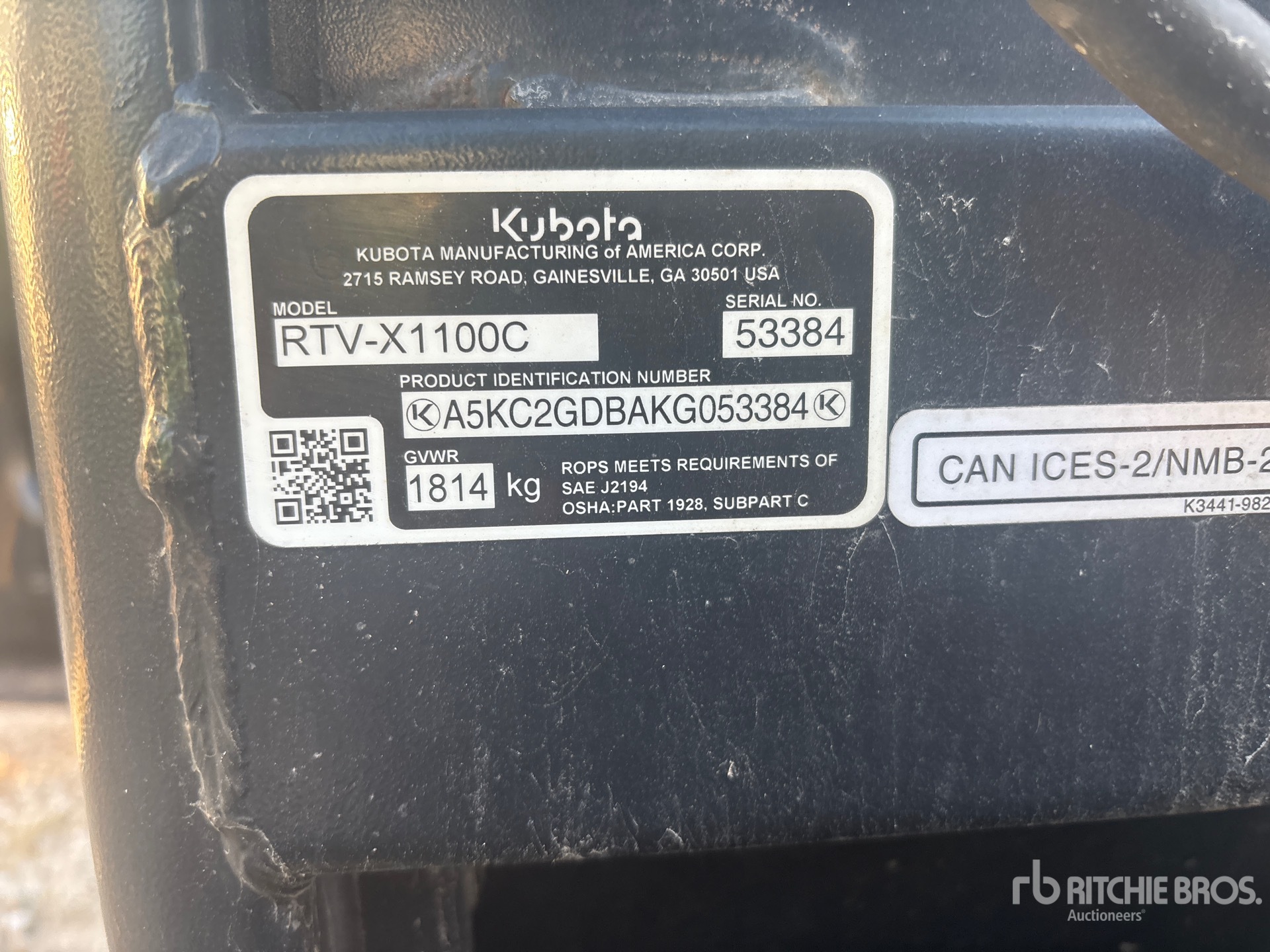 General Appearance with N.º de serie/VIN