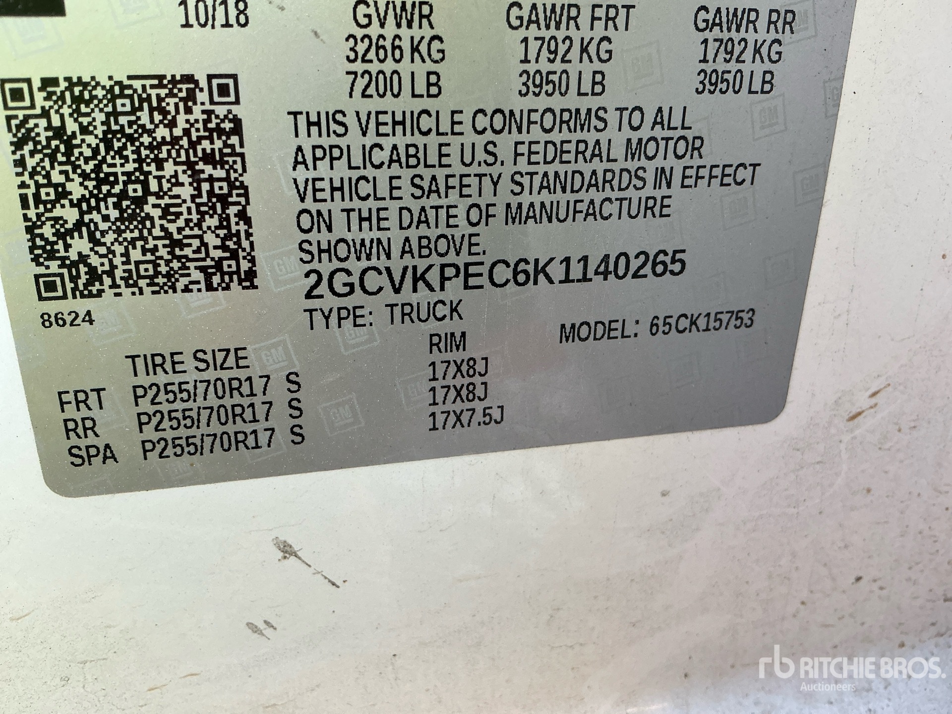 General Appearance with Numero seriale/numero d’identificazione del veicolo (VIN)