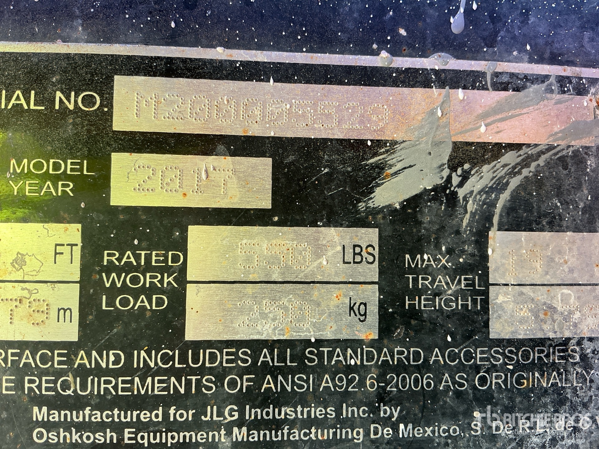 General Appearance with N.º de serie/VIN