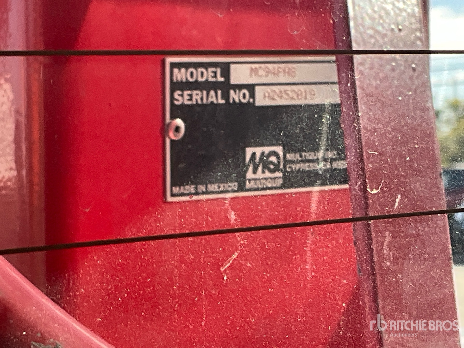 General Appearance with N.º de serie/VIN