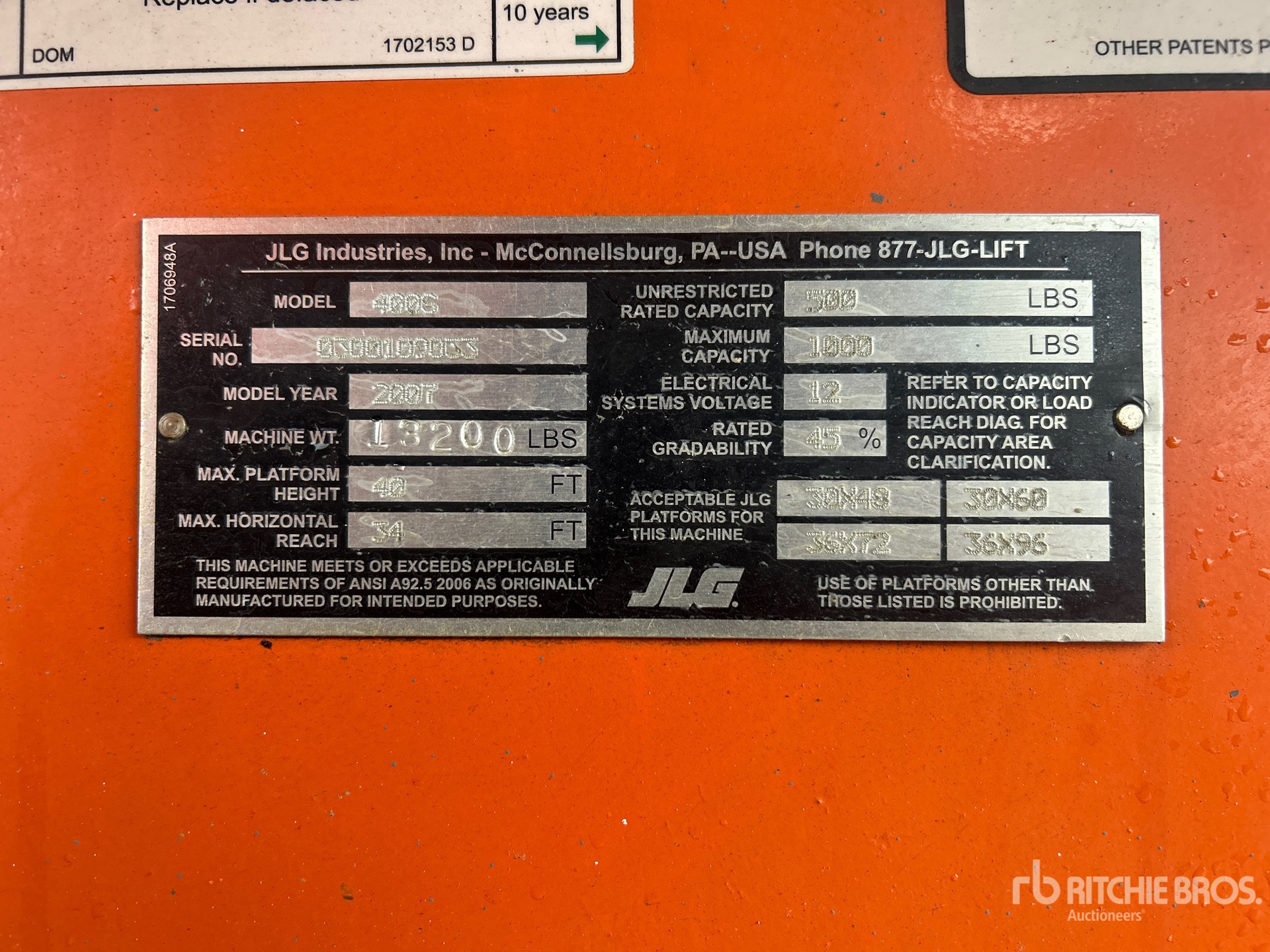 General Appearance with Numéro de série/Numéro d'identification du véhicule automobile