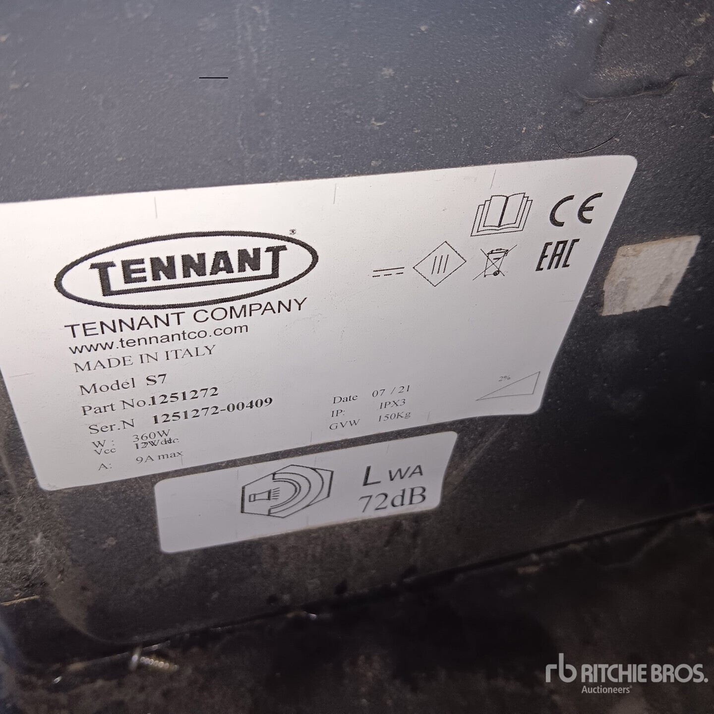 General Appearance with N.º de serie/VIN