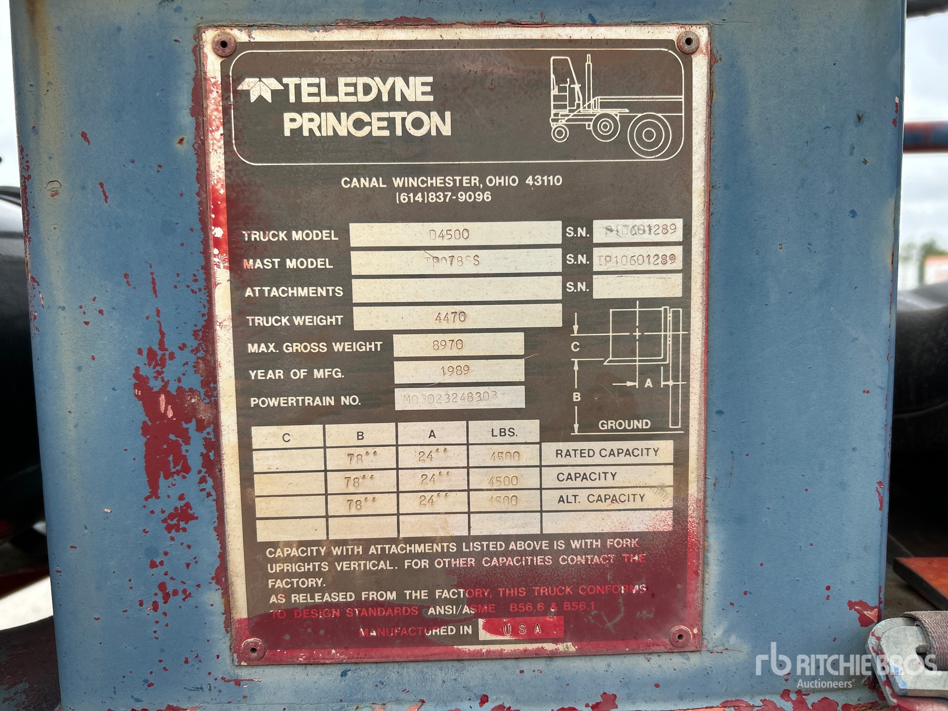 General Appearance with N.º de serie/VIN