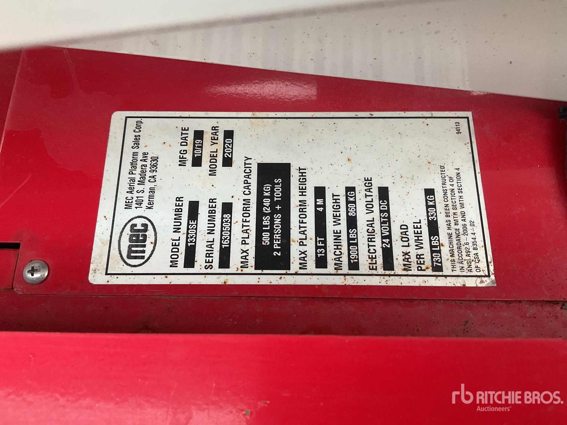 General Appearance with Numéro de série/Numéro d'identification du véhicule automobile