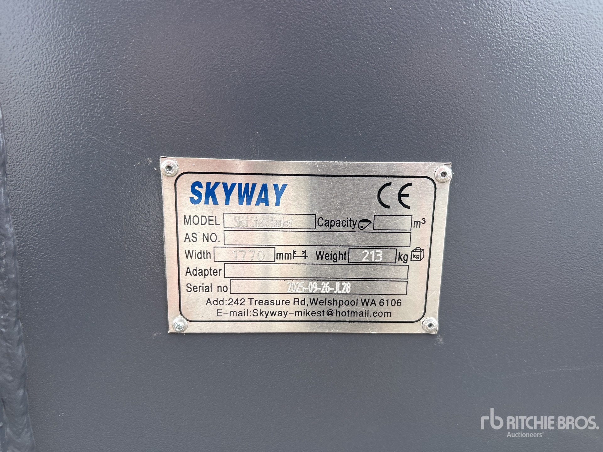 General Appearance with N.º de serie/VIN