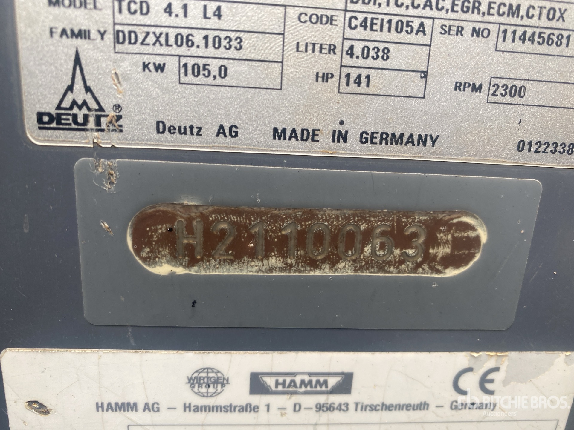 General Appearance with N.º de serie/VIN