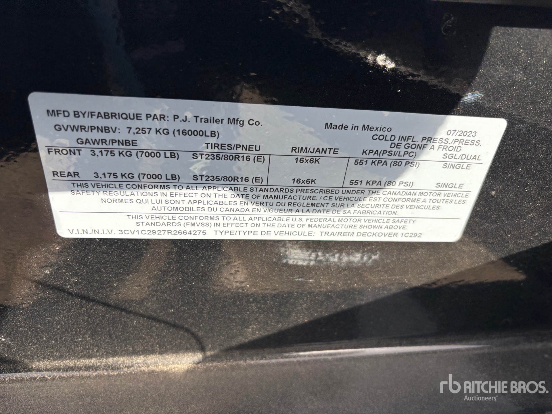 General Appearance with Numéro de série/Numéro d'identification du véhicule automobile