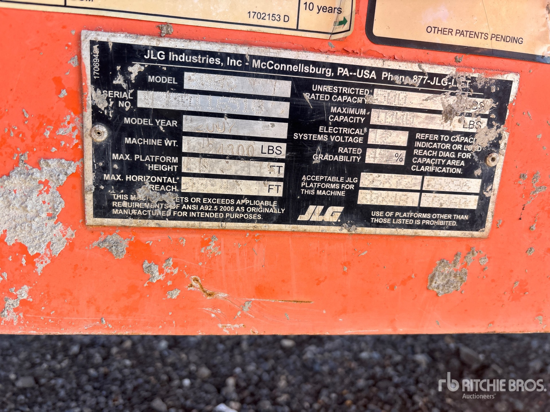 General Appearance with N.º de serie/VIN