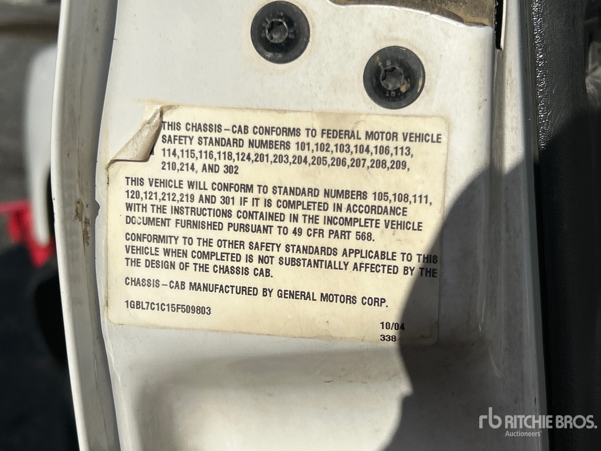 General Appearance with Numero seriale/numero d’identificazione del veicolo (VIN)