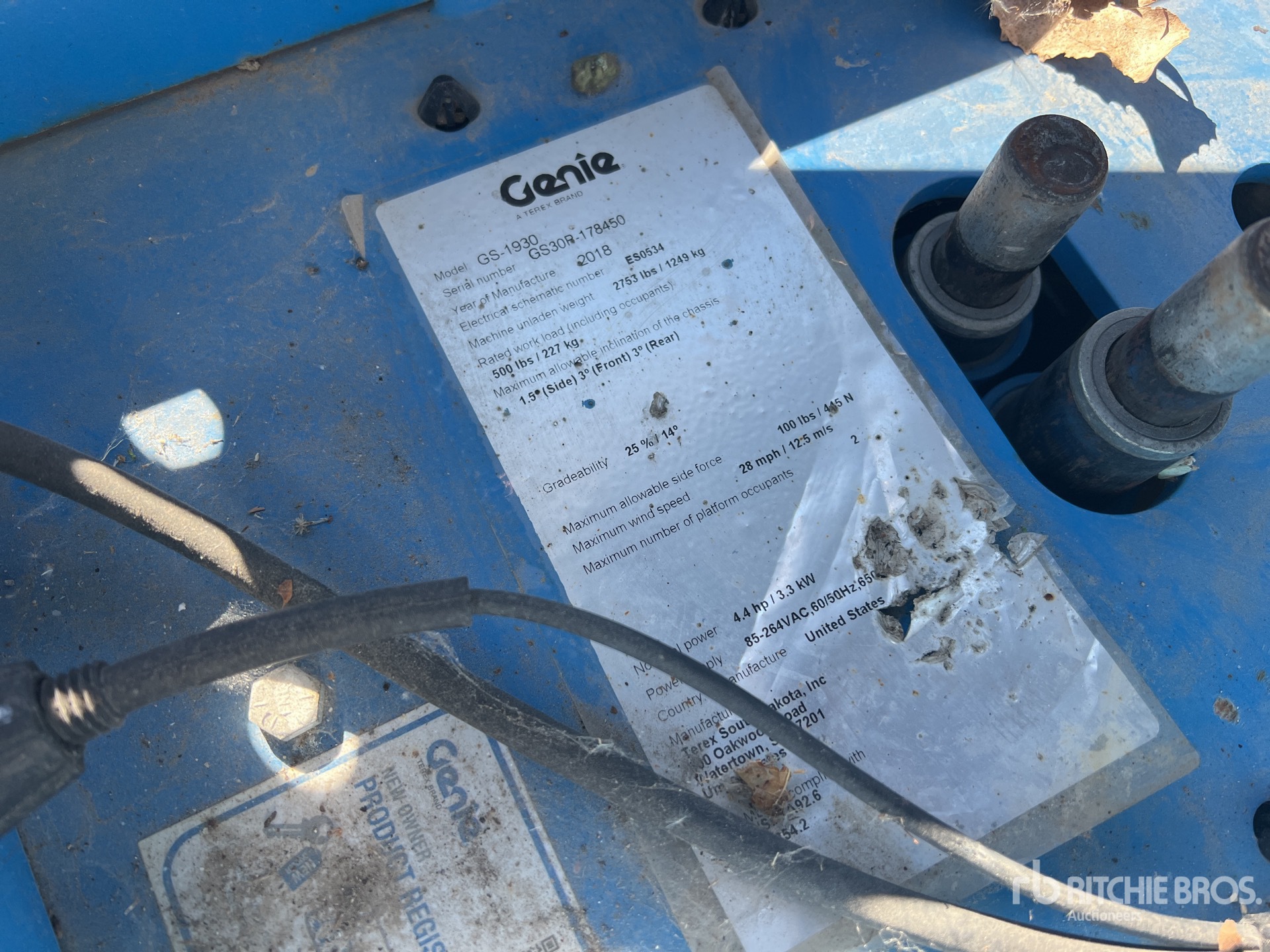 General Appearance with N.º de serie/VIN