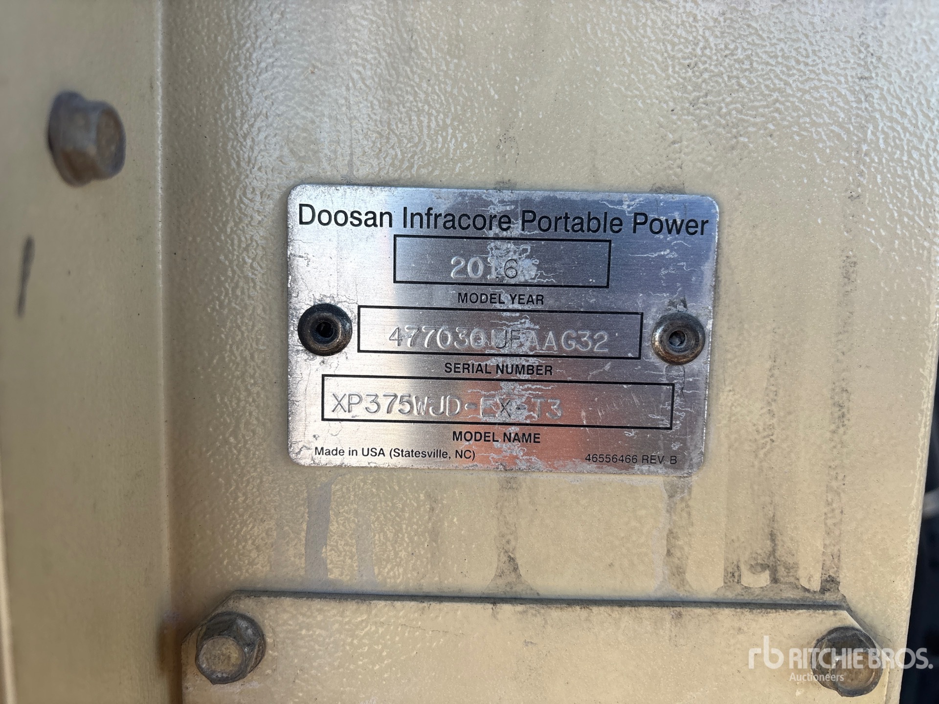 General Appearance with Unit Serial Number