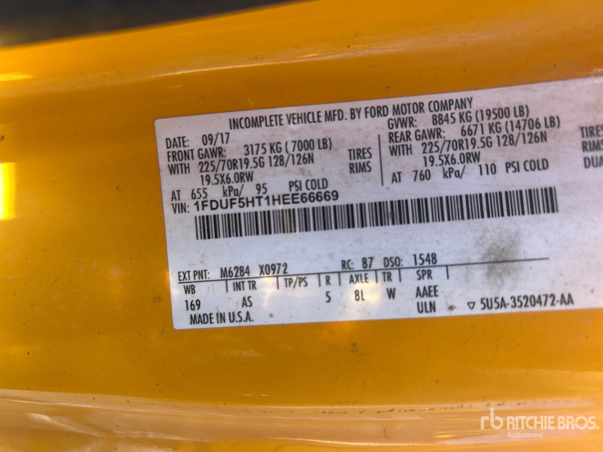 General Appearance with Second Serial Number/VIN Photo