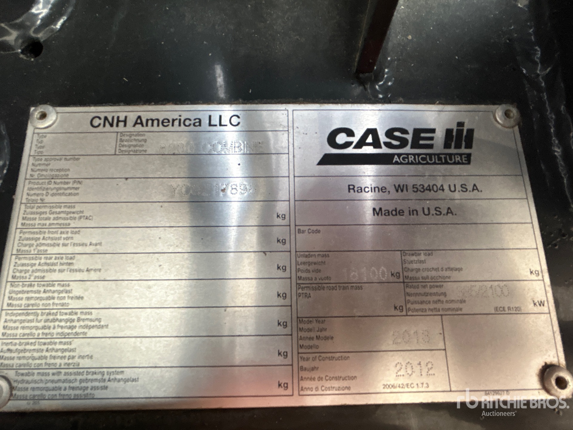 General Appearance with Numero seriale/numero d’identificazione del veicolo (VIN)