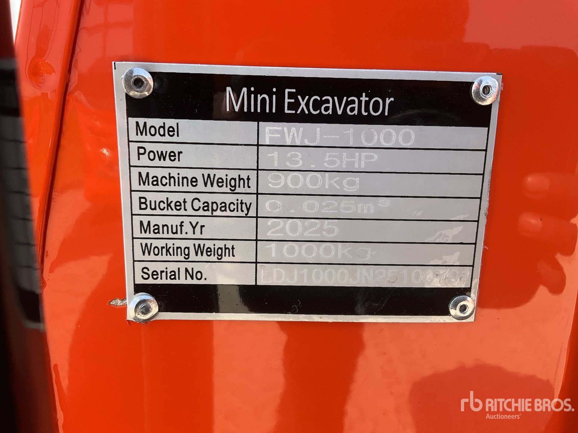 General Appearance with N.º de serie/VIN