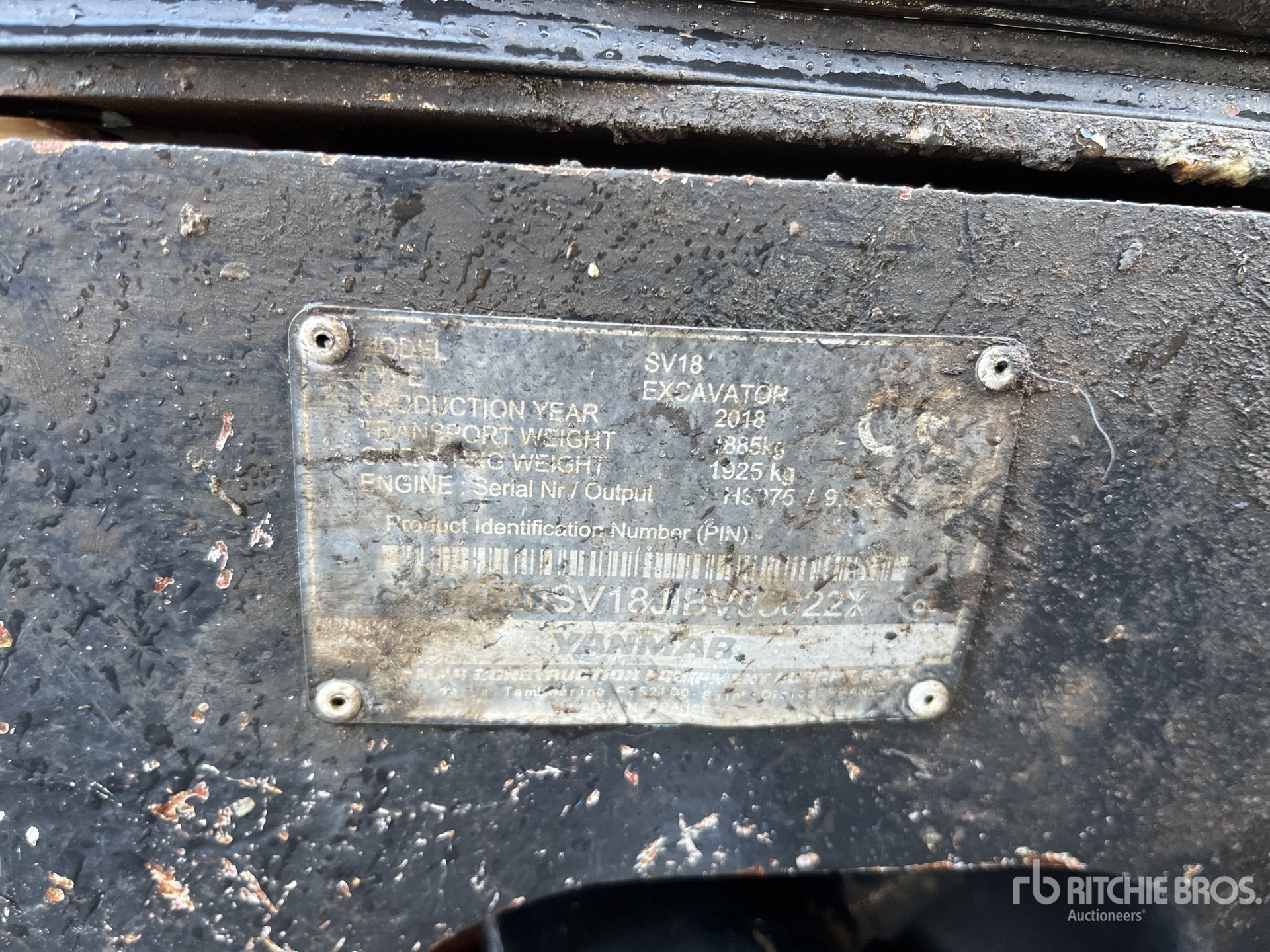 General Appearance with N.º de serie/VIN