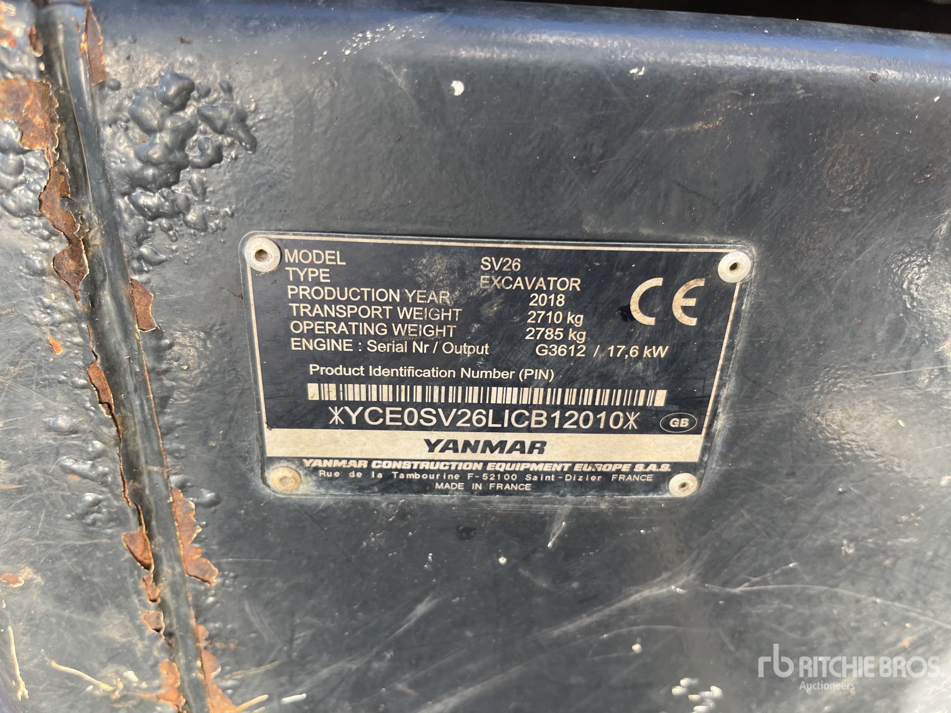 General Appearance with Numero seriale/numero d’identificazione del veicolo (VIN)