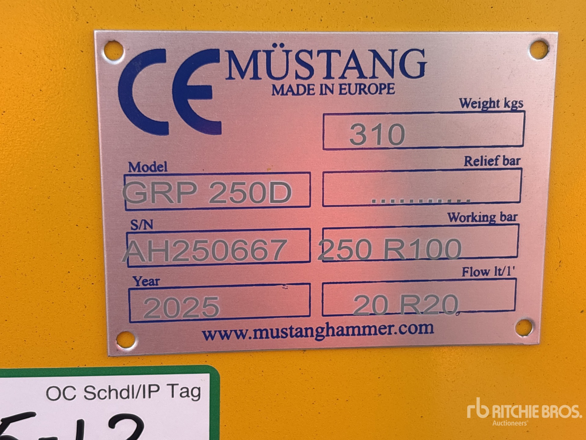 General Appearance with N.º de serie/VIN