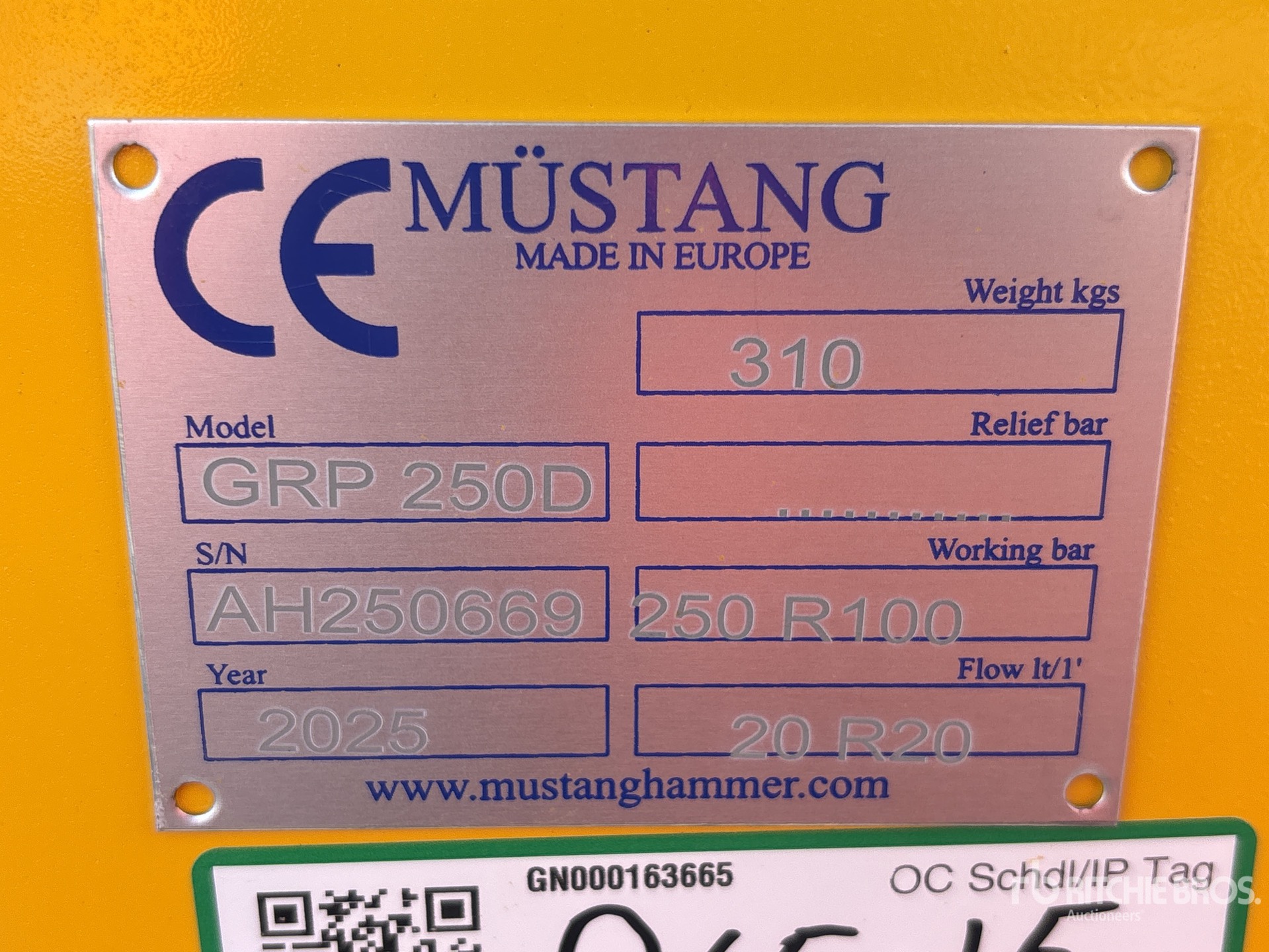 General Appearance with N.º de serie/VIN