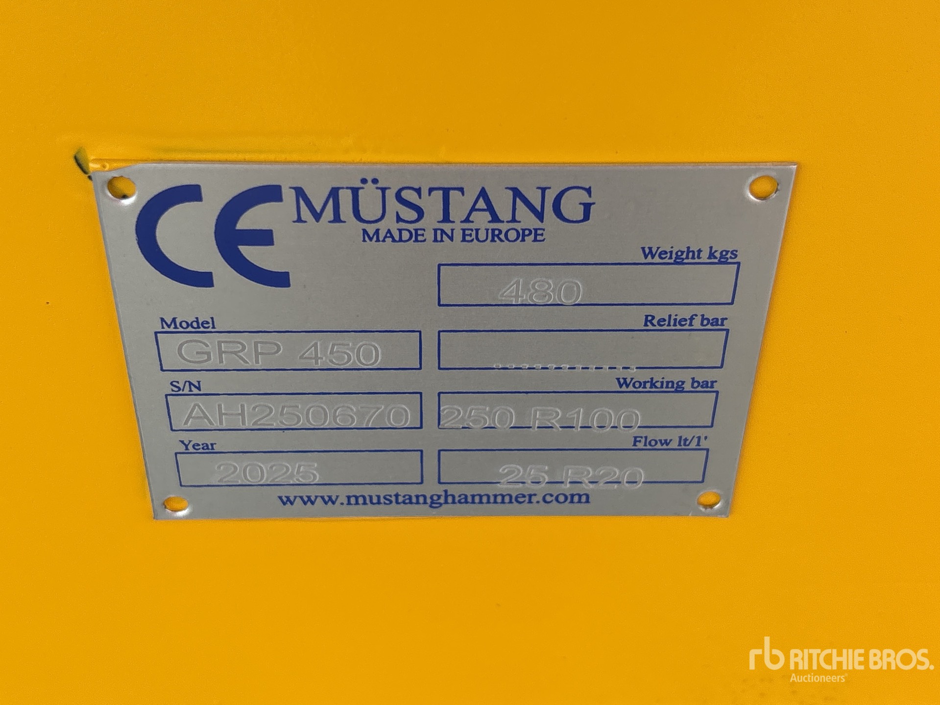 General Appearance with N.º de serie/VIN