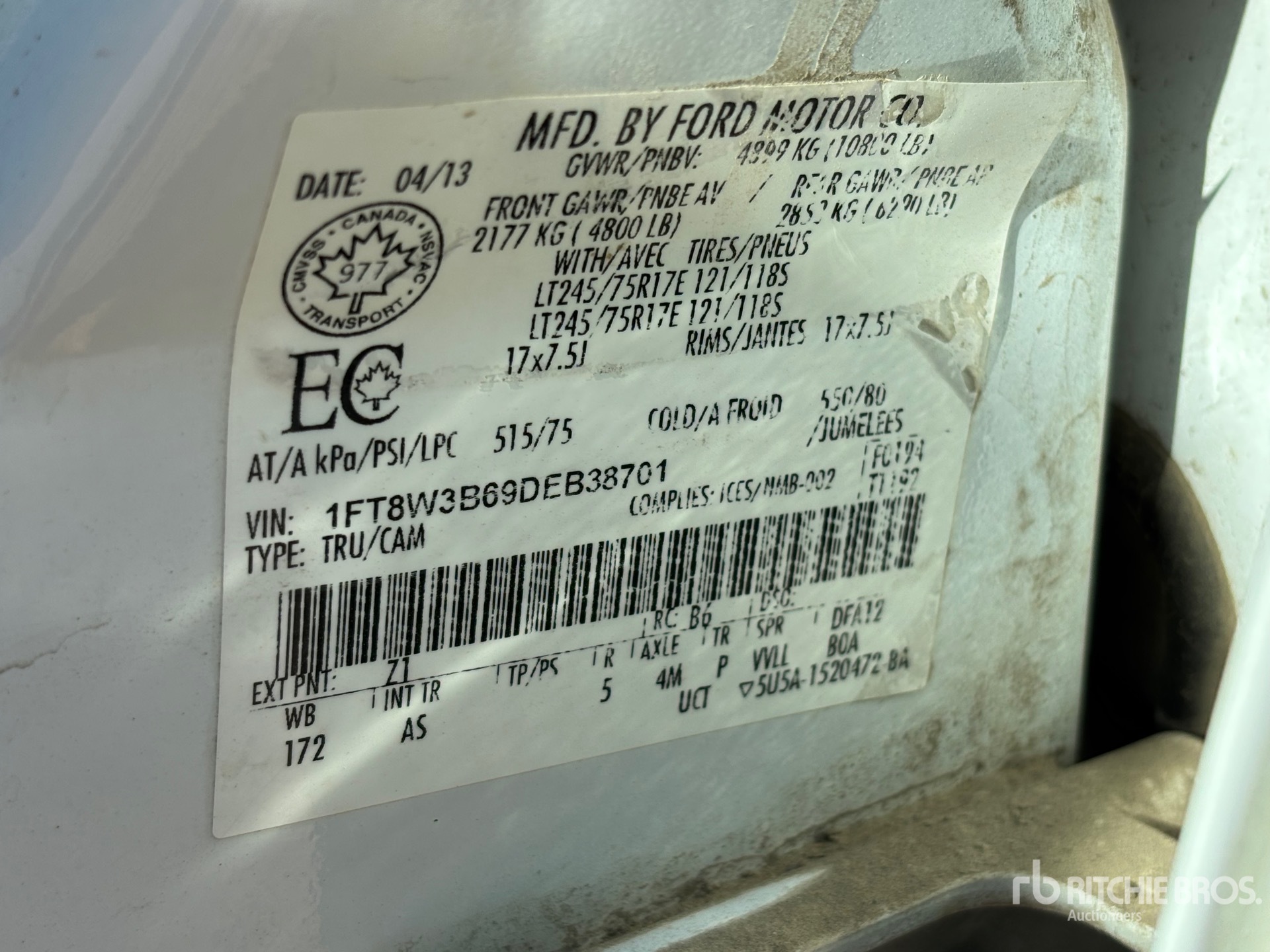 General Appearance with Second Serial Number/VIN Photo