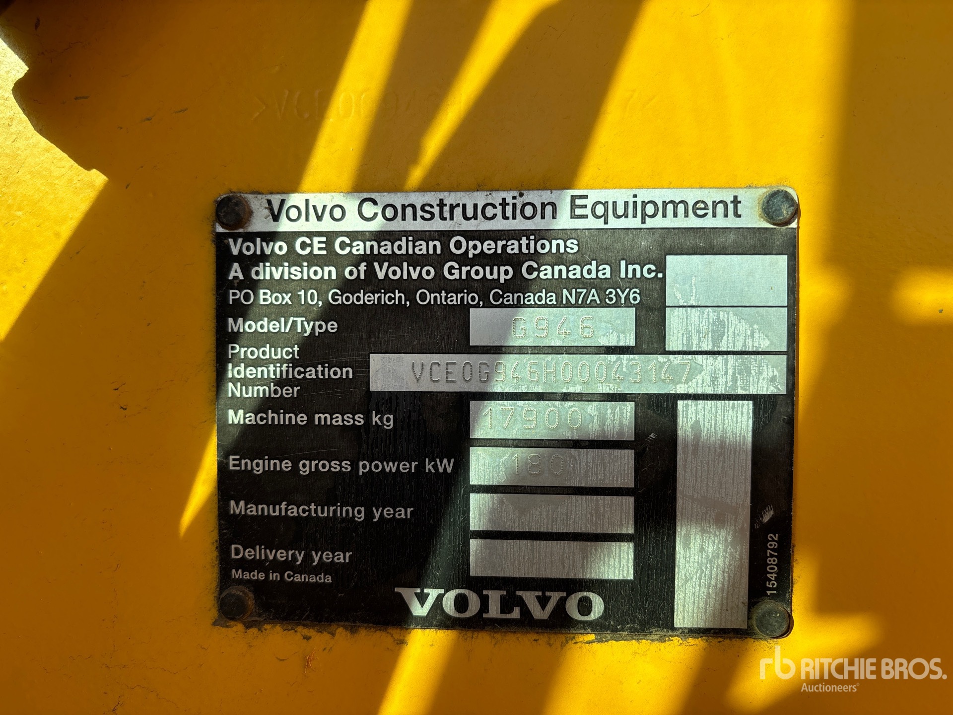 General Appearance with Numéro de série/Numéro d'identification du véhicule automobile