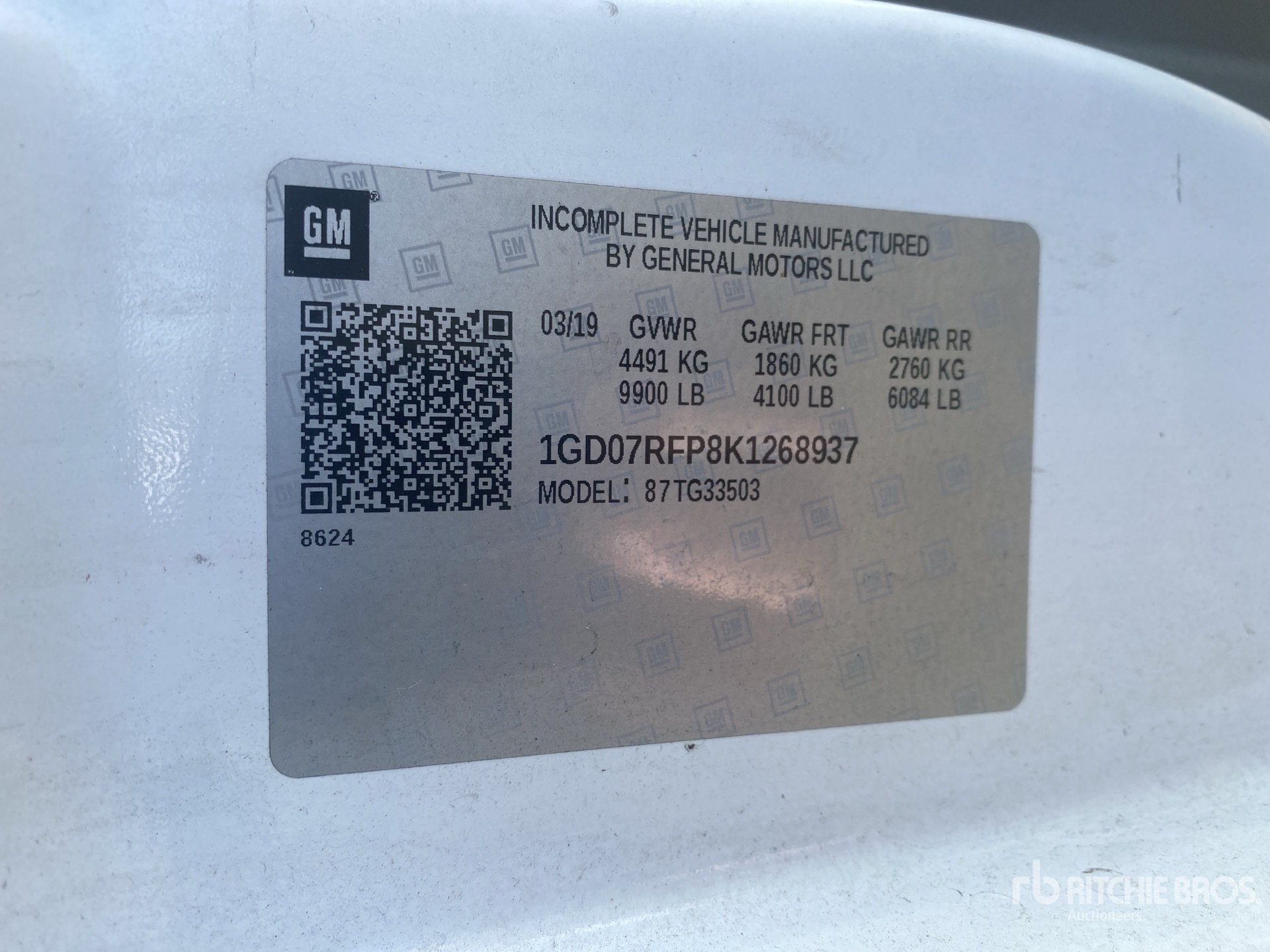 General Appearance with N.º de serie/VIN