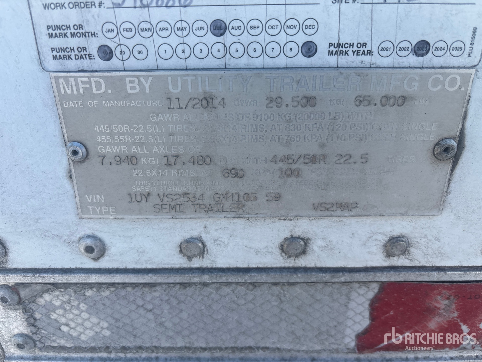 General Appearance with Numer seryjny/numer identyfikacyjny pojazdu