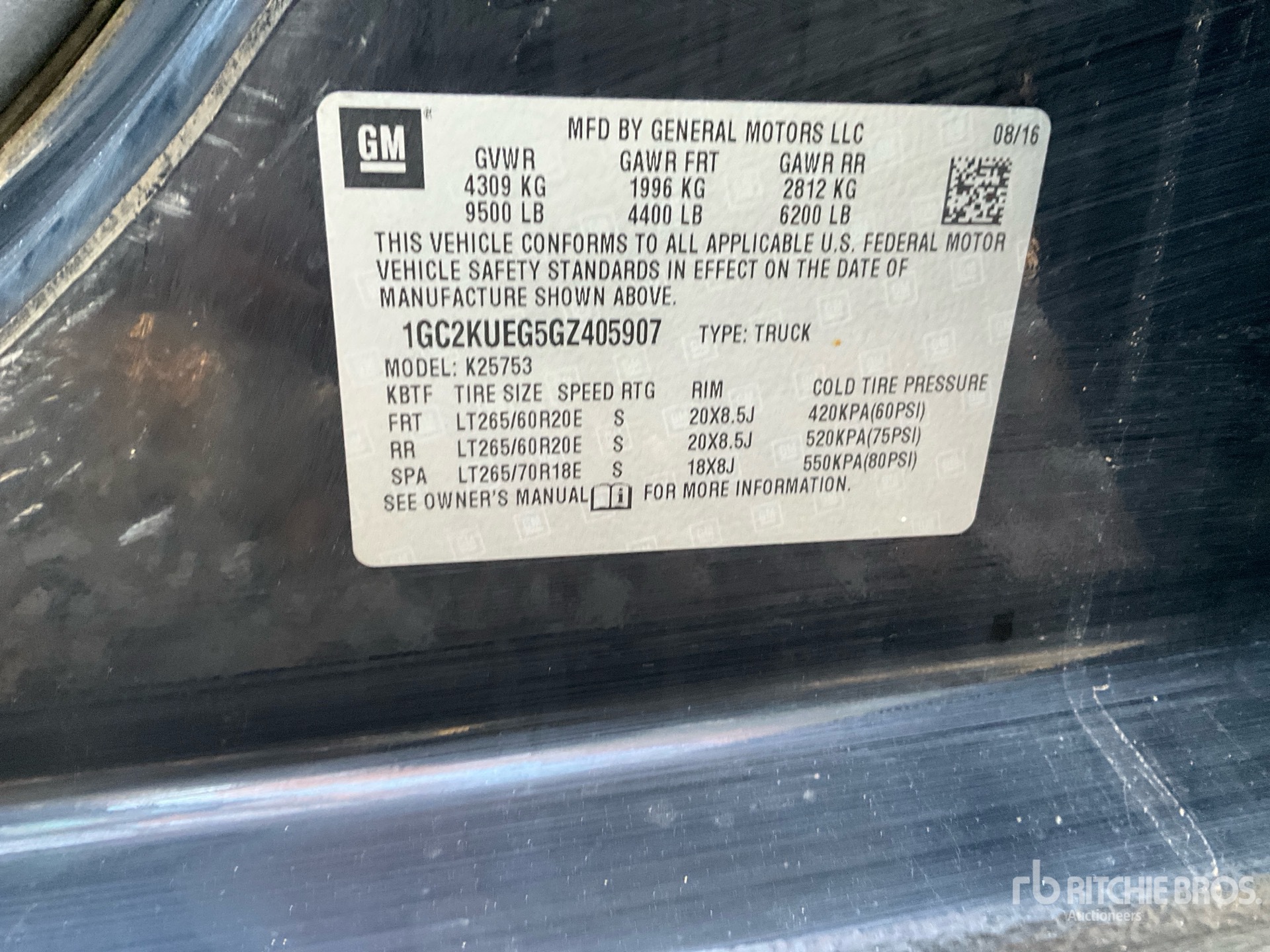 General Appearance with Numer seryjny/numer identyfikacyjny pojazdu