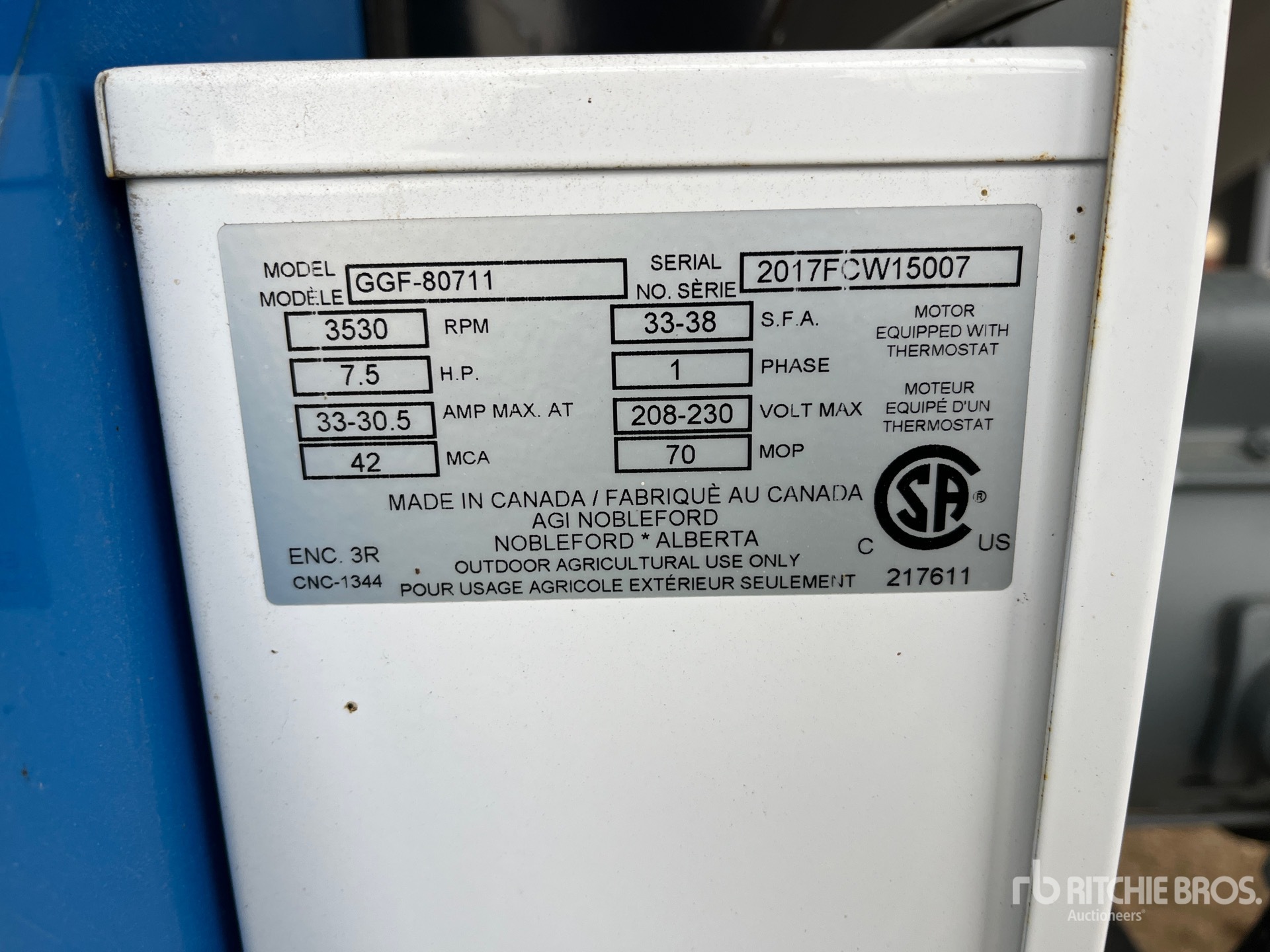 General Appearance with N.º de serie/VIN