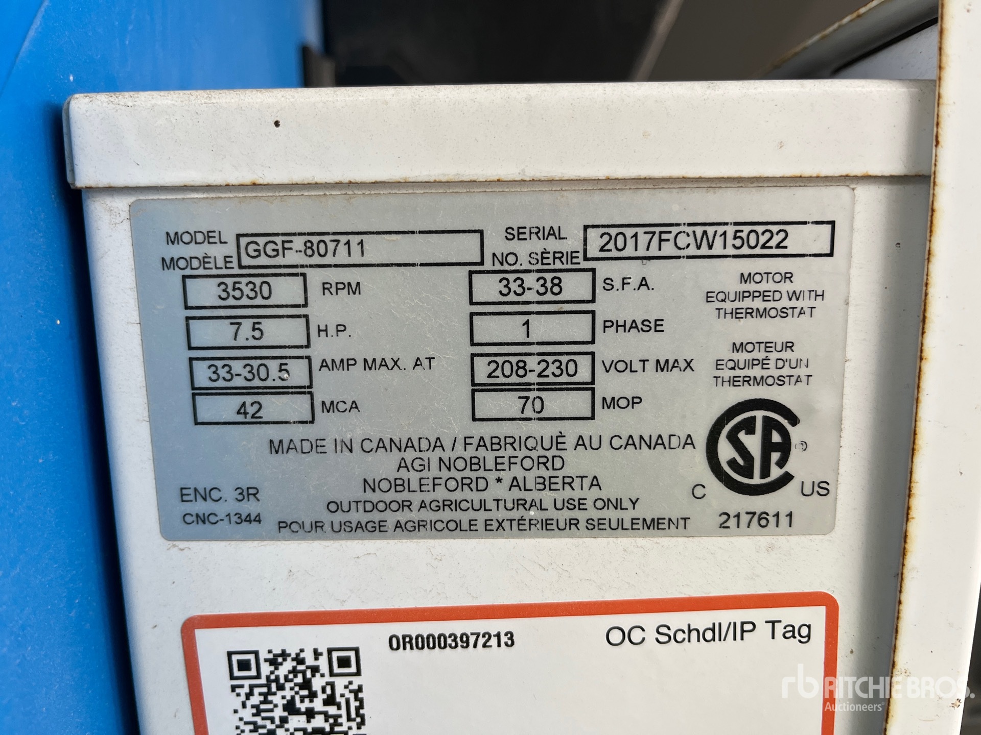 General Appearance with N.º de serie/VIN