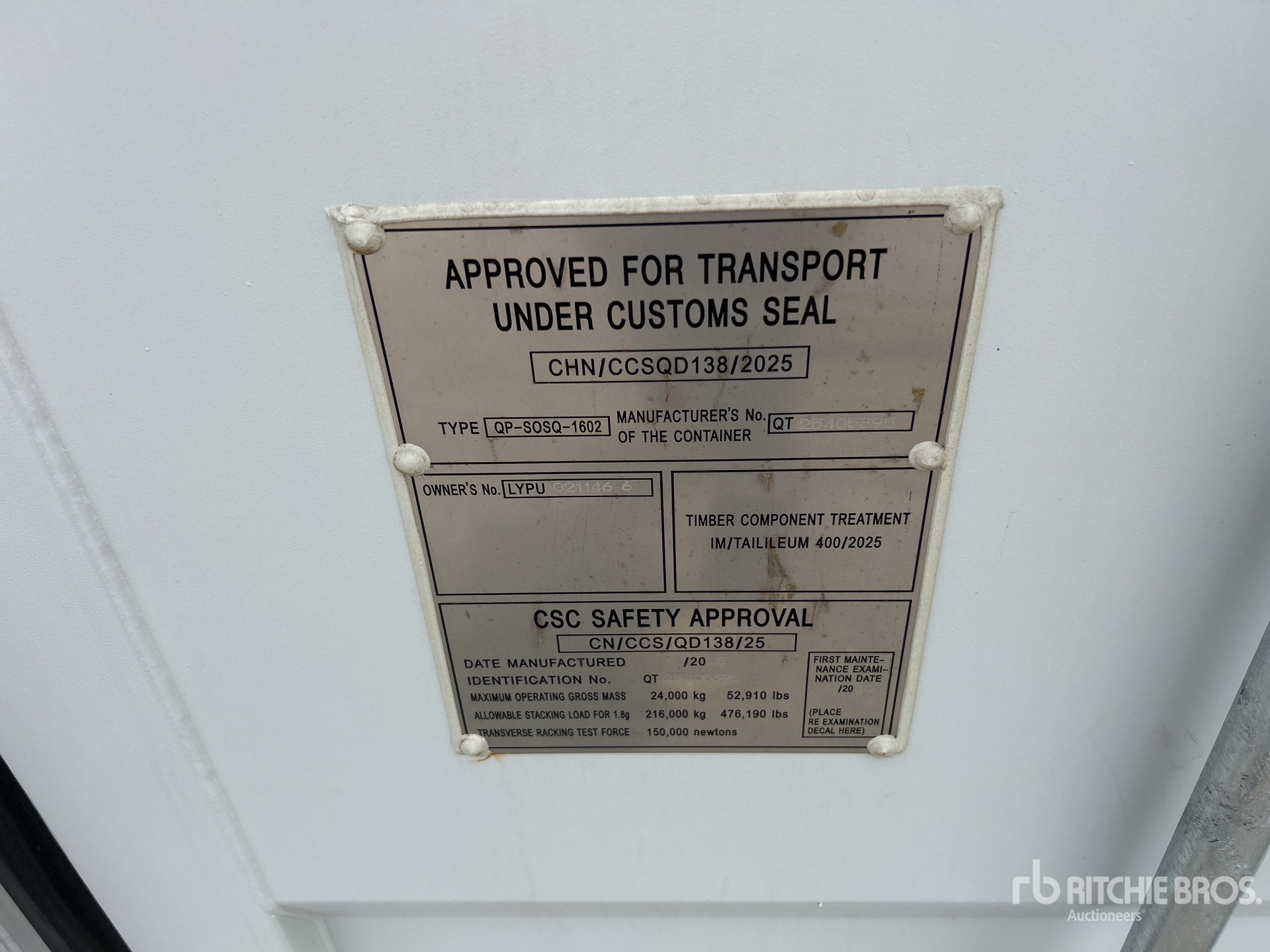 General Appearance with Seriennummer / FIN