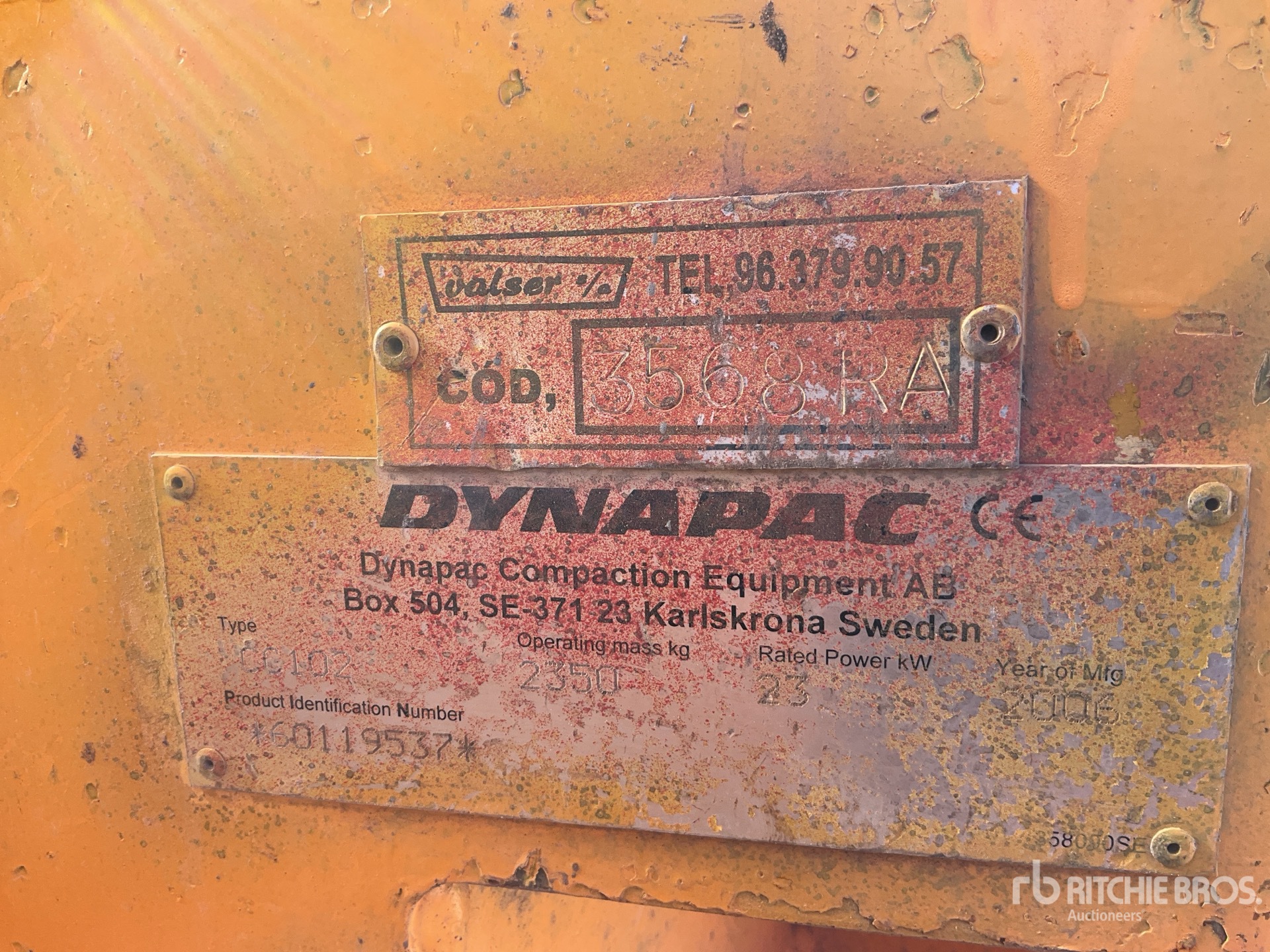 General Appearance with N.º de serie/VIN