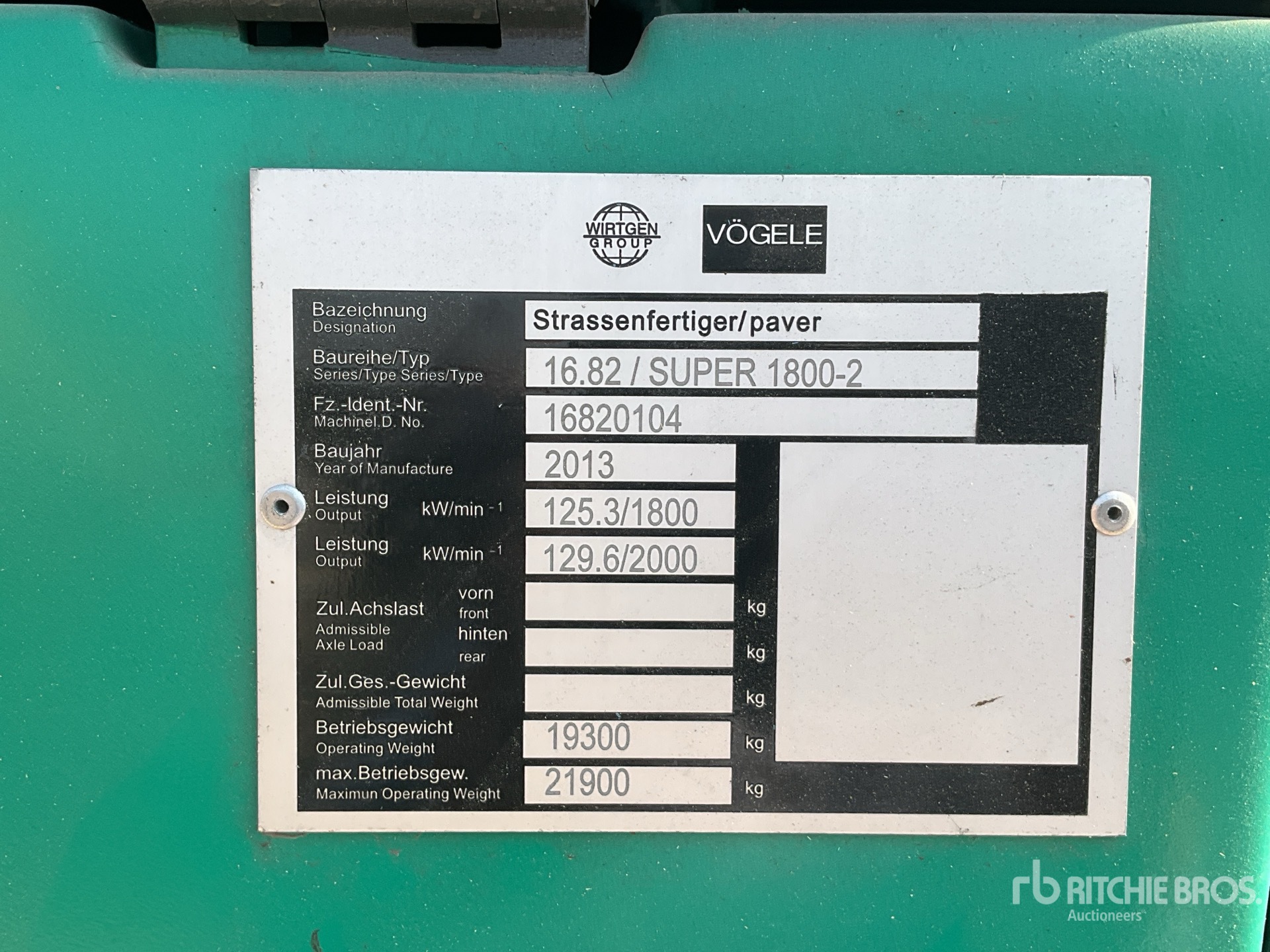 General Appearance with Numero seriale/numero d’identificazione del veicolo (VIN)