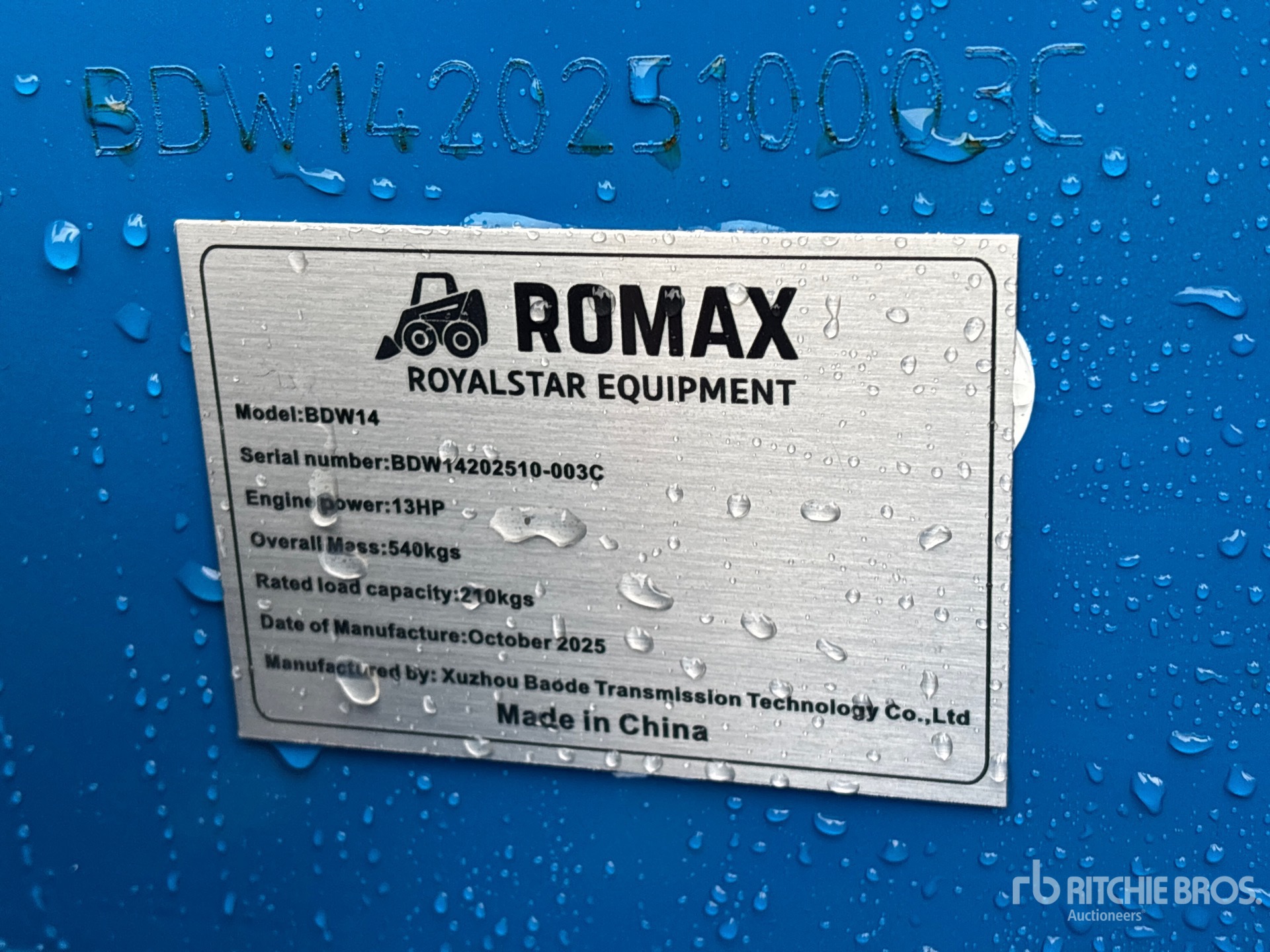 General Appearance with N.º de serie/VIN