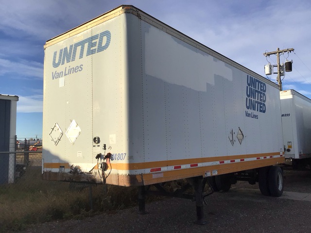 1997 Fruehauf BBF9W126 28 ft x 102 in S/A Van Trailer